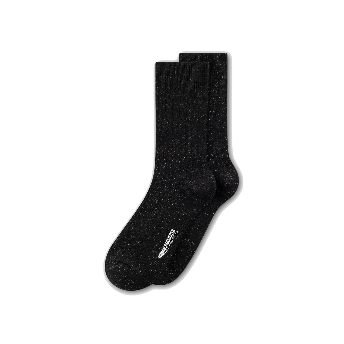 Bykle Neps Wool Rib Sock - Charcoal Melange-Norse Projects-W2 Store