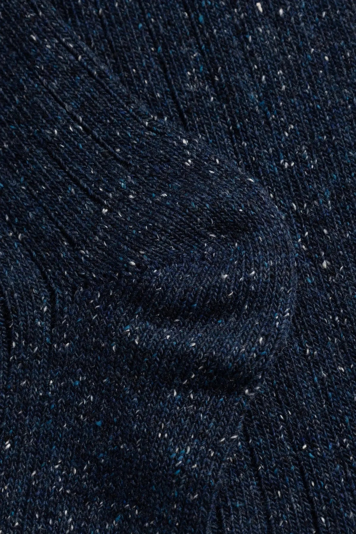 Bykle Neps Wool Rib Sock - Dark Navy-Norse Projects-W2 Store