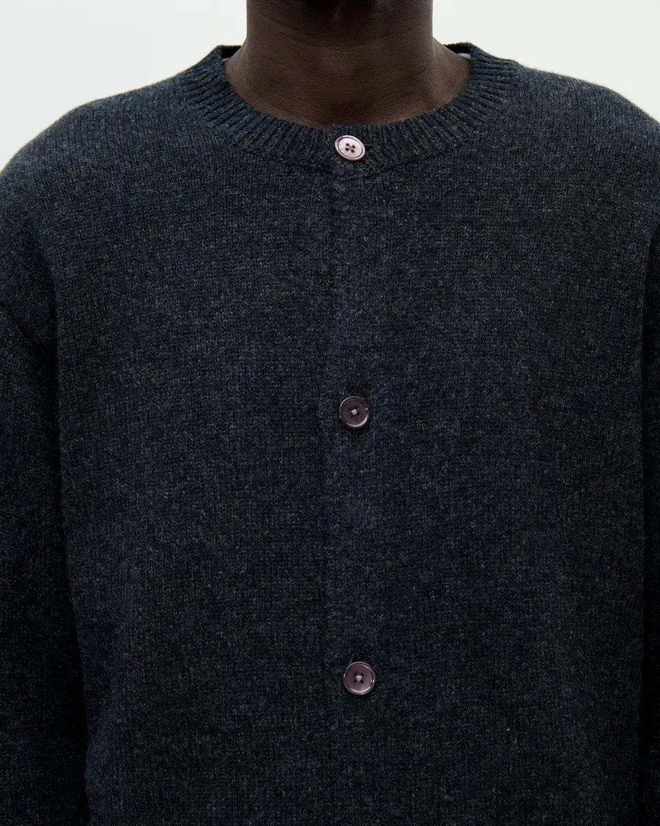 Cardigan Boiled Wool - Charcoal-Berner Kühl-W2 Store