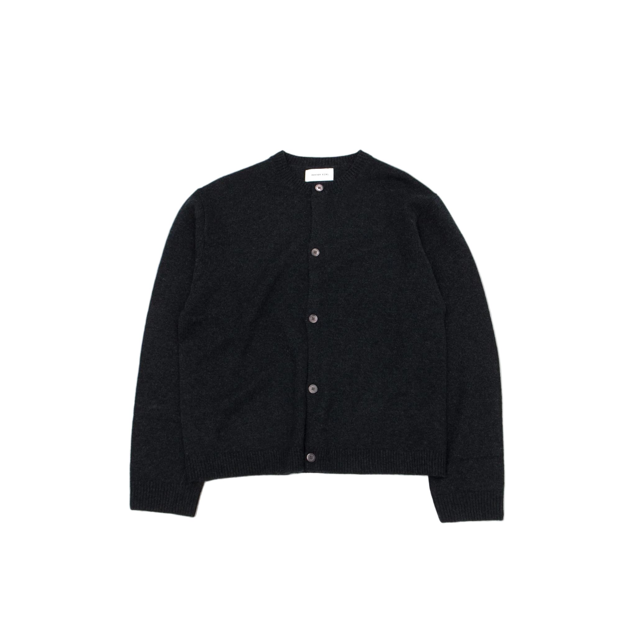Cardigan Boiled Wool - Charcoal-Berner Kühl-W2 Store