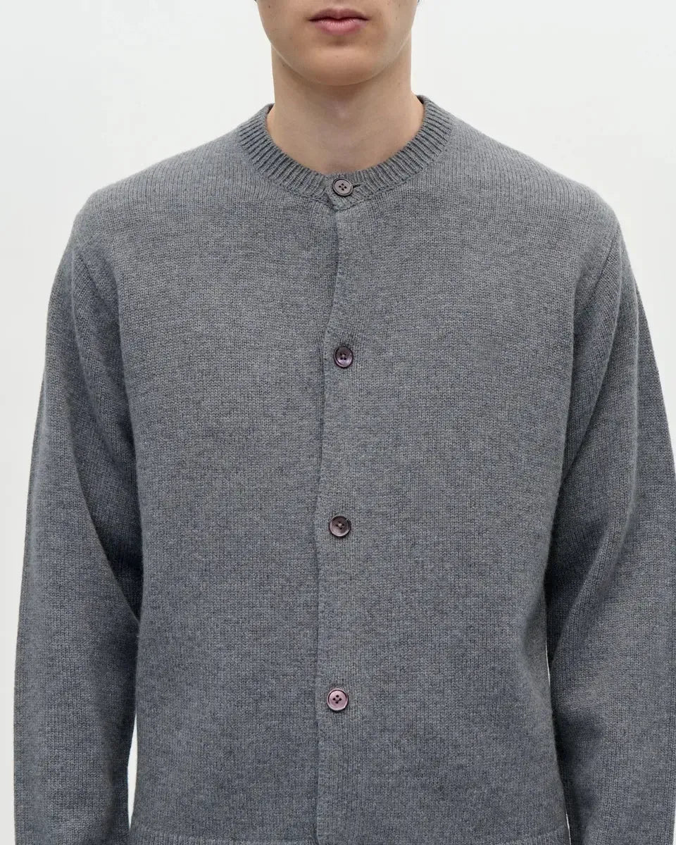 Cardigan Boiled Wool - Light Grey-Berner Kühl-W2 Store