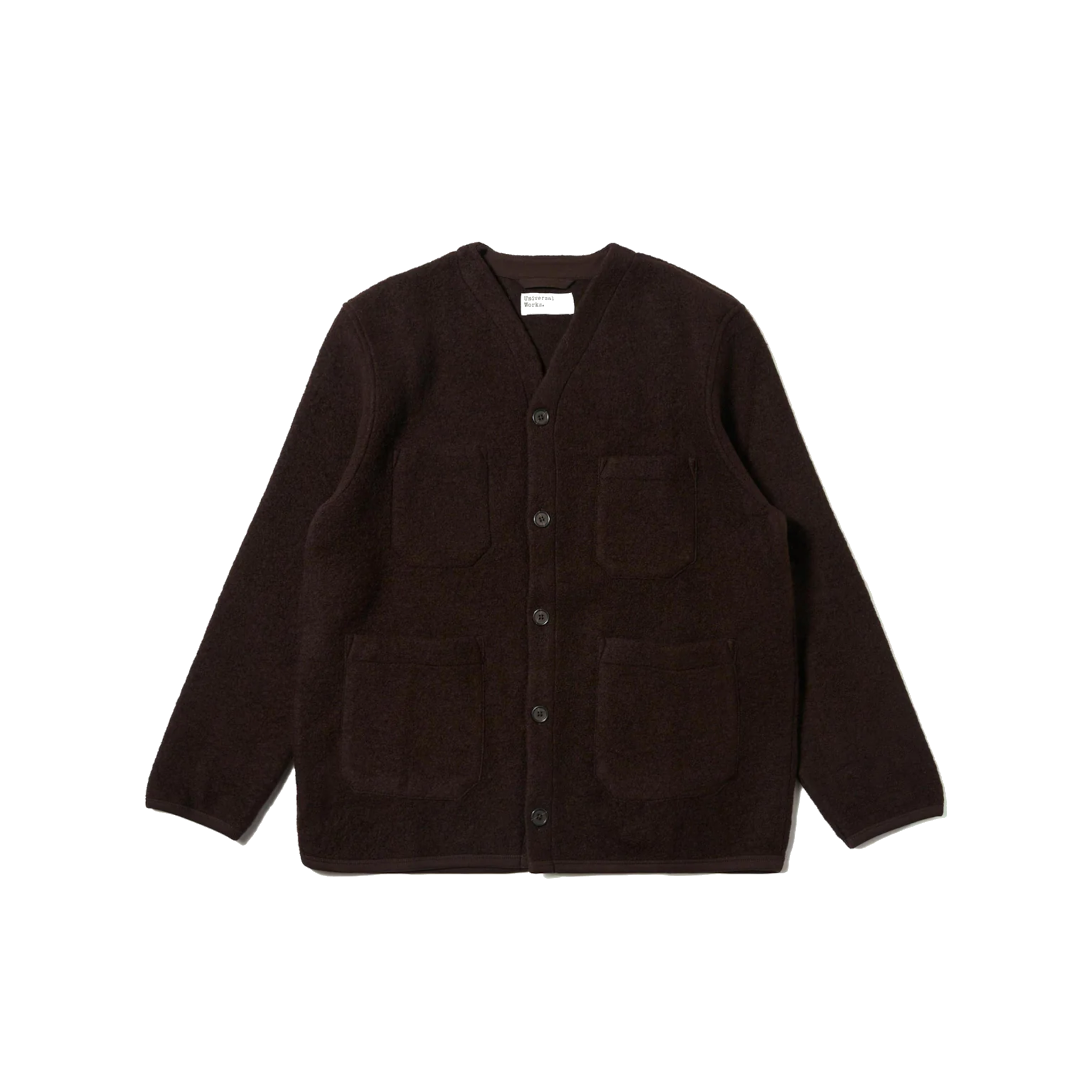 Cardigan Wool Fleece - Brown-Universal Works-W2 Store