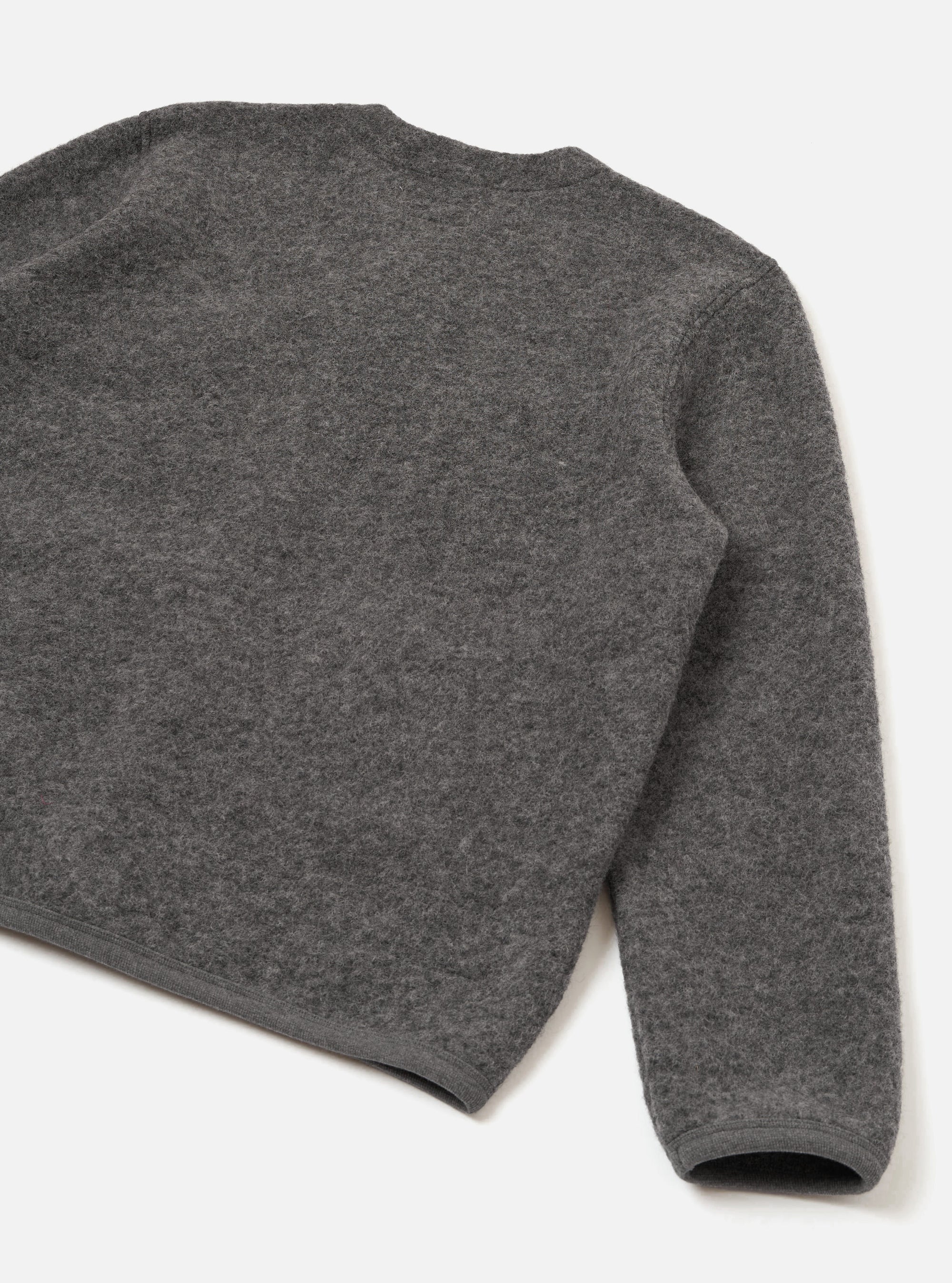 Cardigan Wool Fleece - Grey Marl-Universal Works-W2 Store