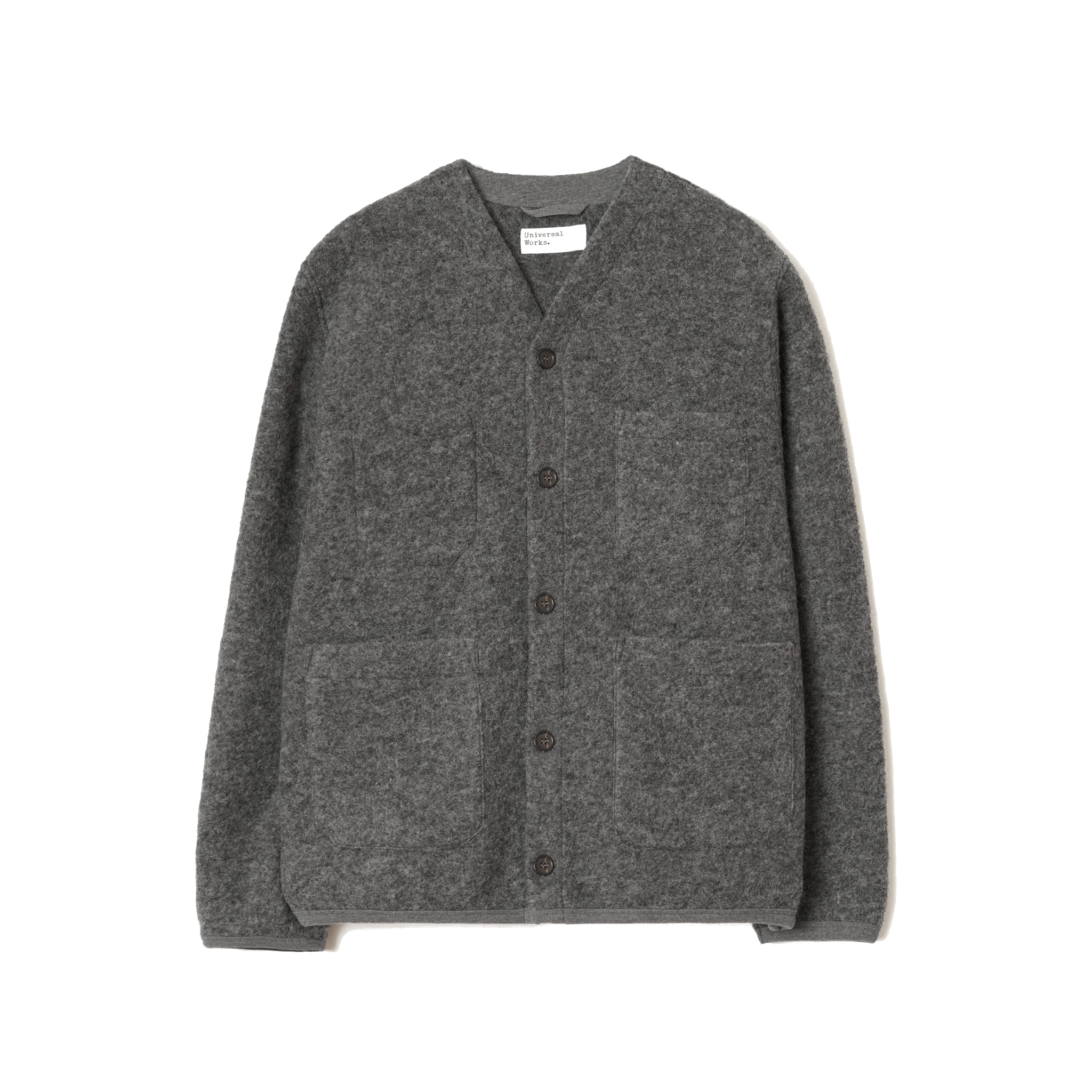 Cardigan Wool Fleece - Grey Marl-Universal Works-W2 Store