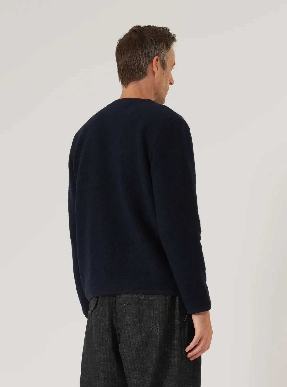 Cardigan Wool Fleece - Navy-Universal Works-W2 Store