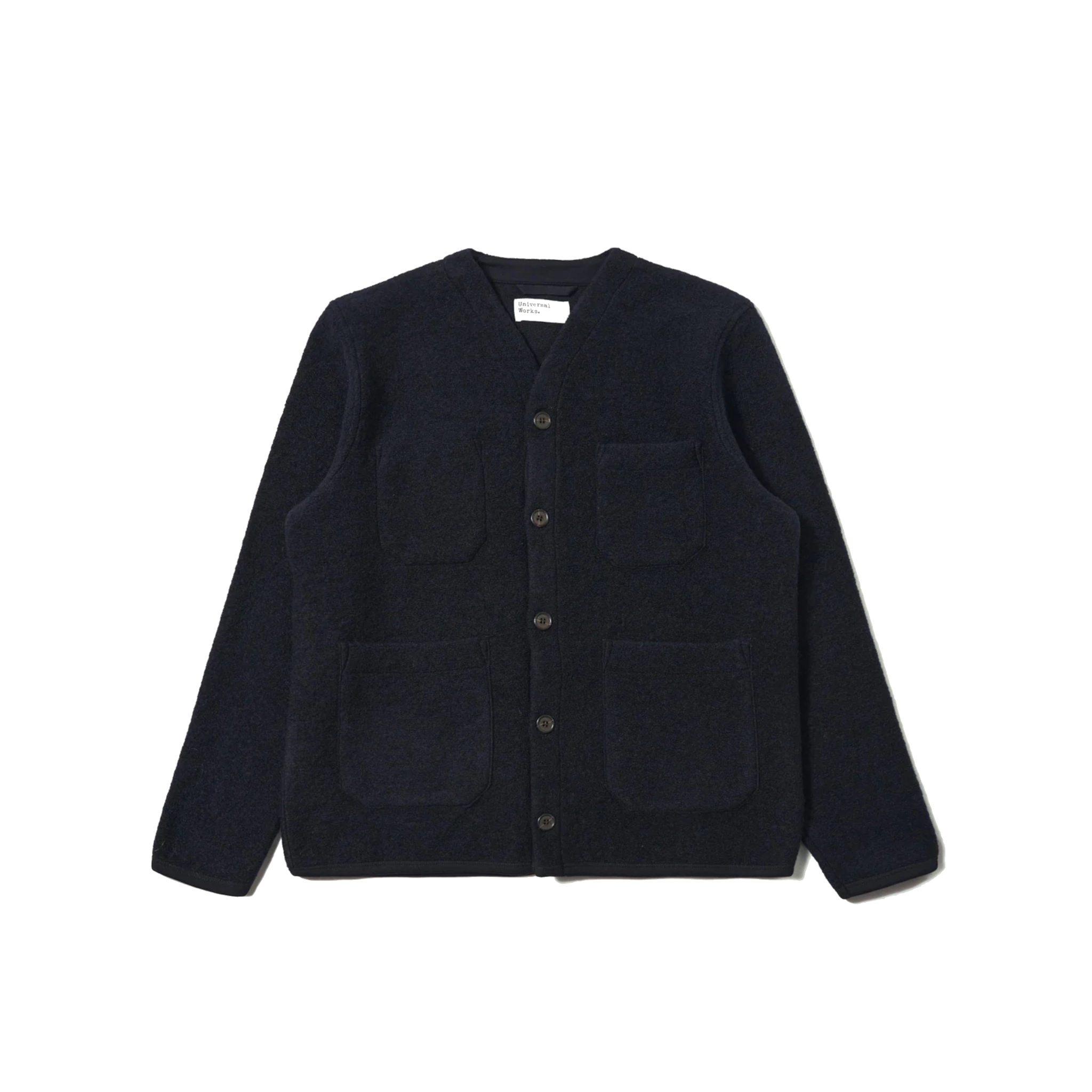 Cardigan Wool Fleece - Navy-Universal Works-W2 Store