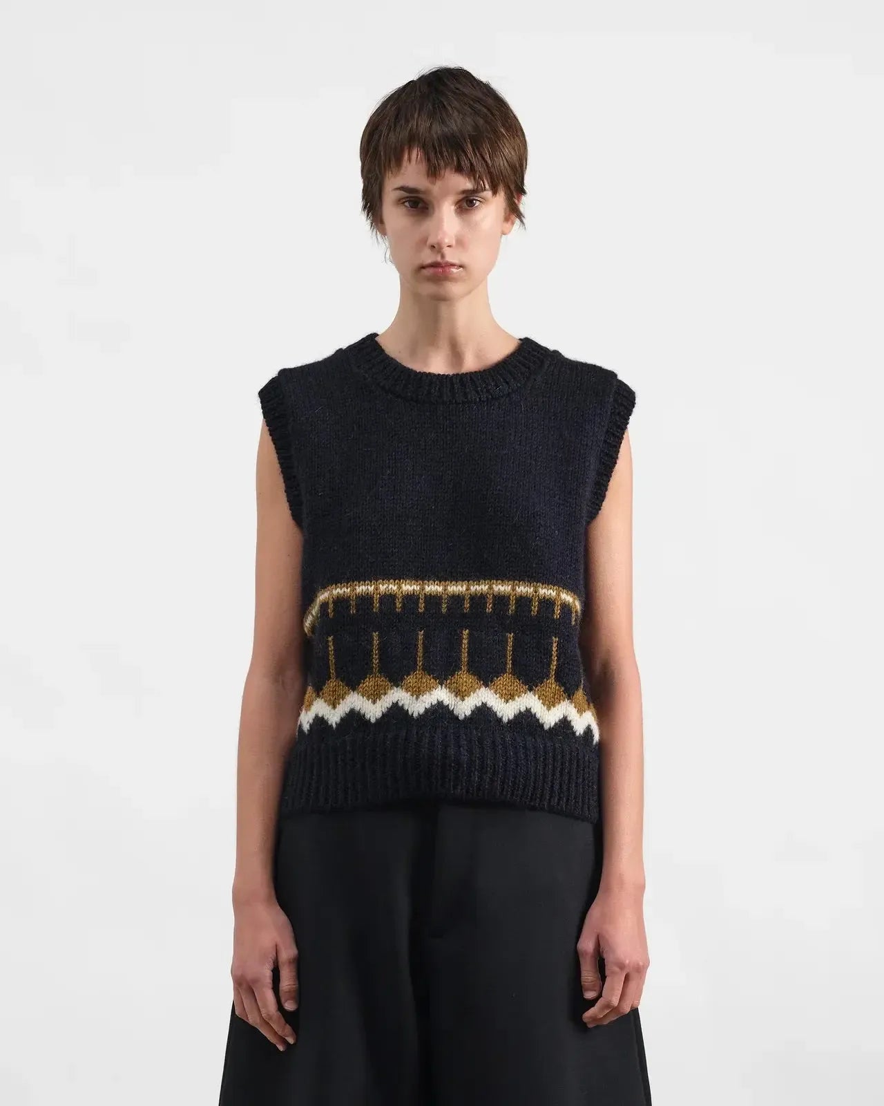 Coda Knit Vest - Navy Multi-YMC-W2 Store