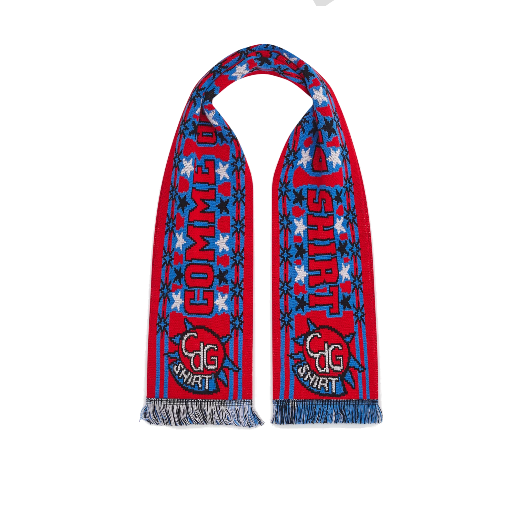 Comme des Garçons Shirt Football Scarf - Red/Blue-Comme des Garçons Shirt-W2 Store