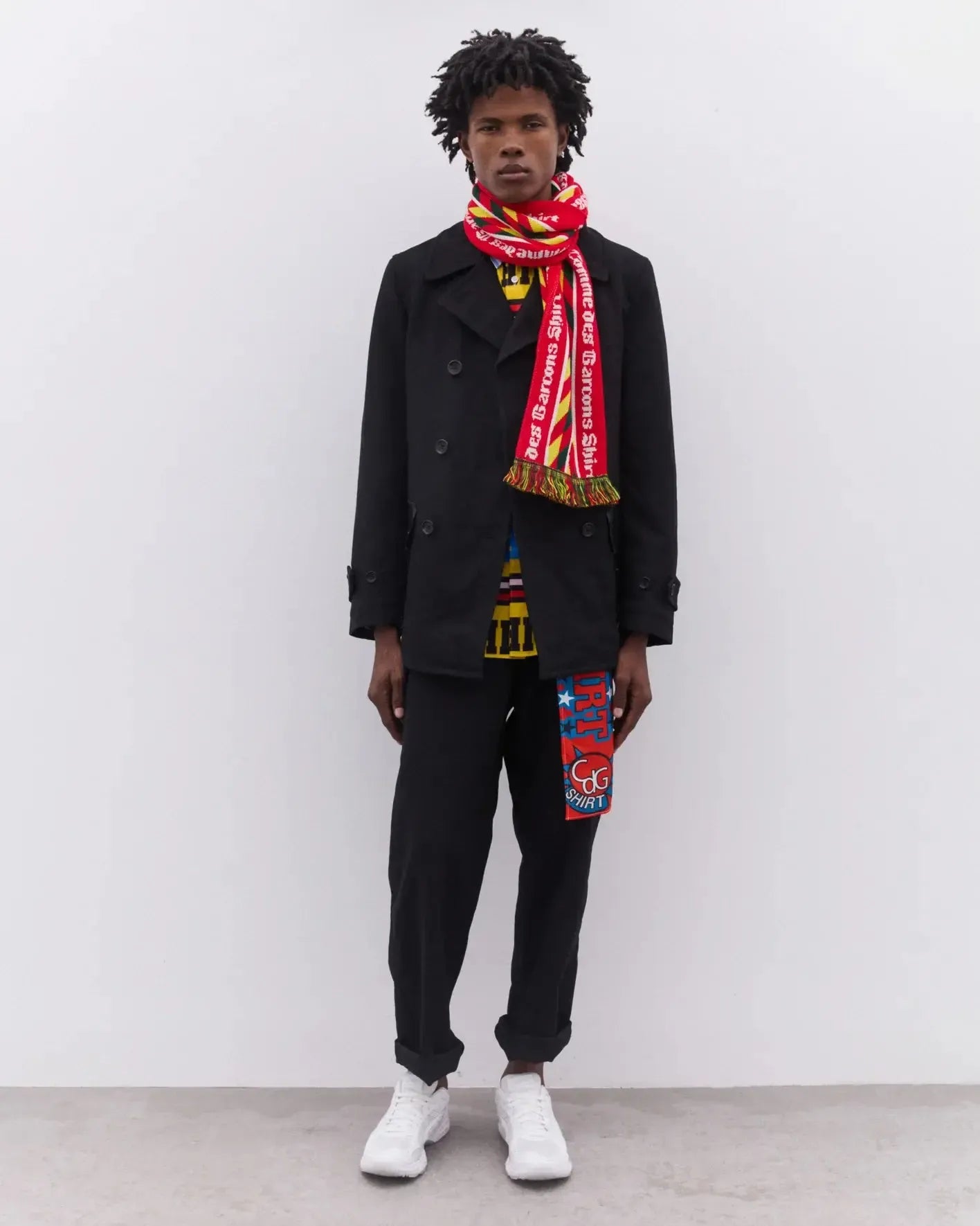 Comme des Garçons Shirt Football Scarf - Red/Yellow-Comme des Garçons Shirt-W2 Store