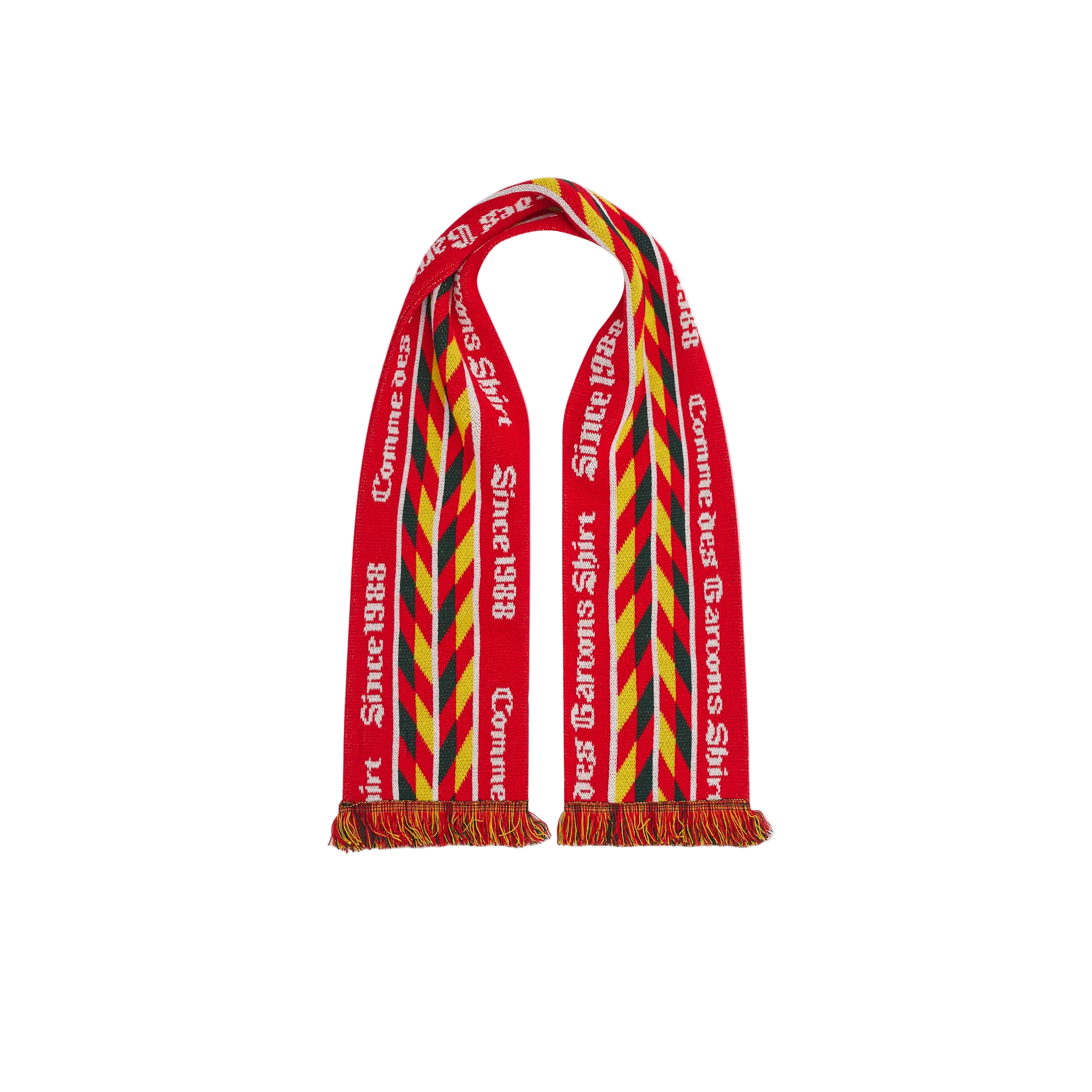 Comme des Garçons Shirt Football Scarf - Red/Yellow-Comme des Garçons Shirt-W2 Store