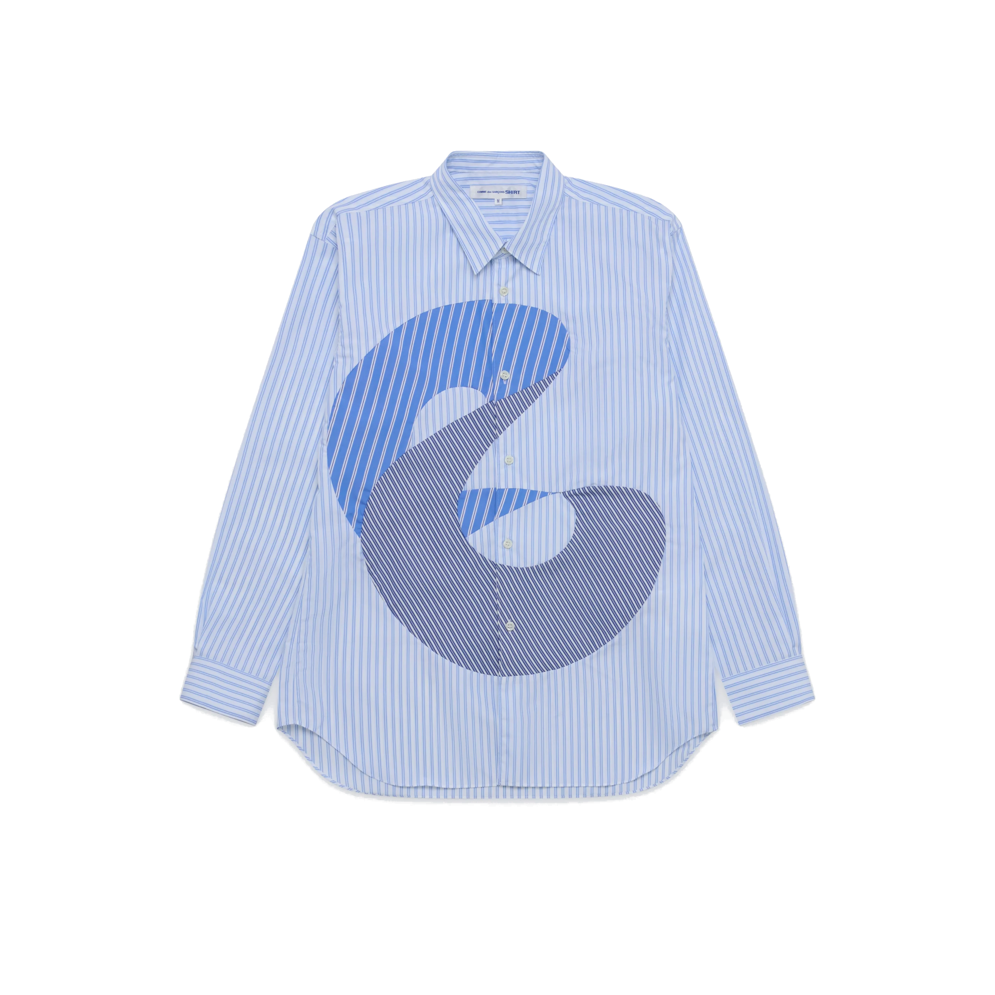 Comme des Garçons Shirt Geometric Panelled Shirt - Blue-Comme des Garçons Shirt-W2 Store