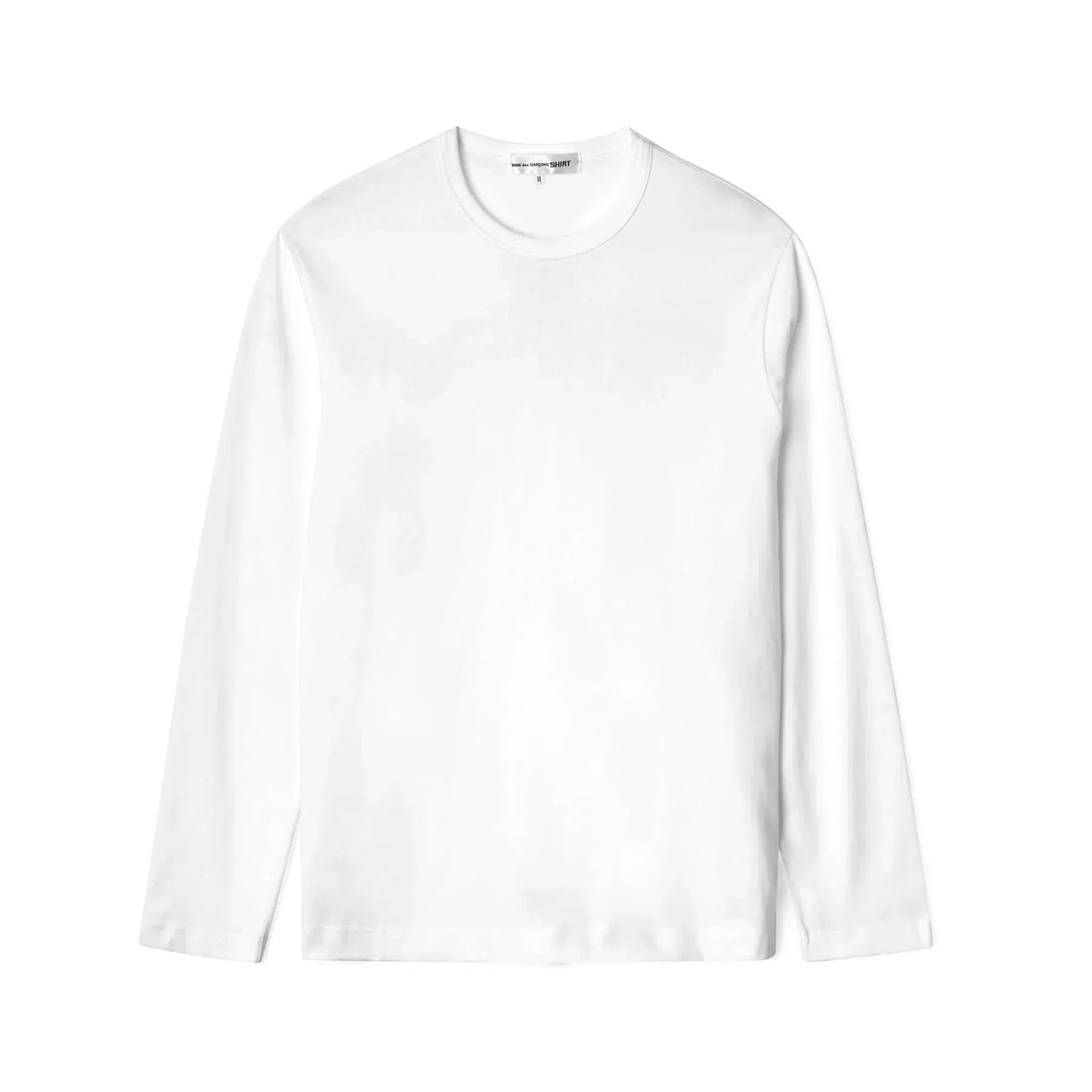 Comme des Garçons Shirt Long Sleeve T Shirt - White-Comme des Garçons Shirt-W2 Store