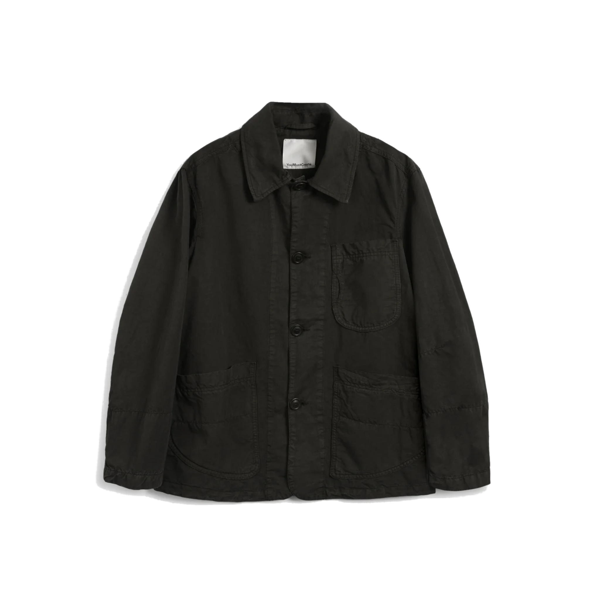 Construction Jacket Gmt Dye Cotton Linen Organic - Dark Green-YMC-W2 Store