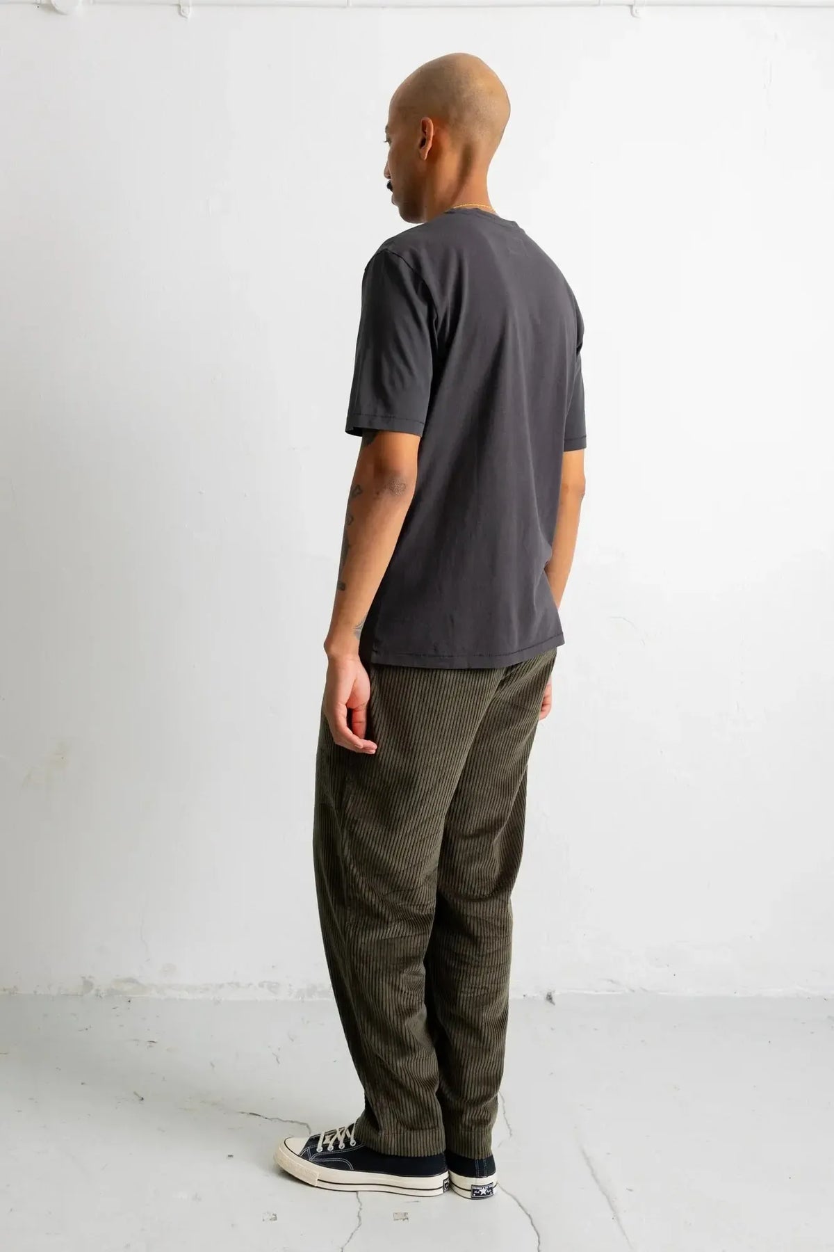 Contrast Sleeve T-Shirt - Black-Folk-W2 Store
