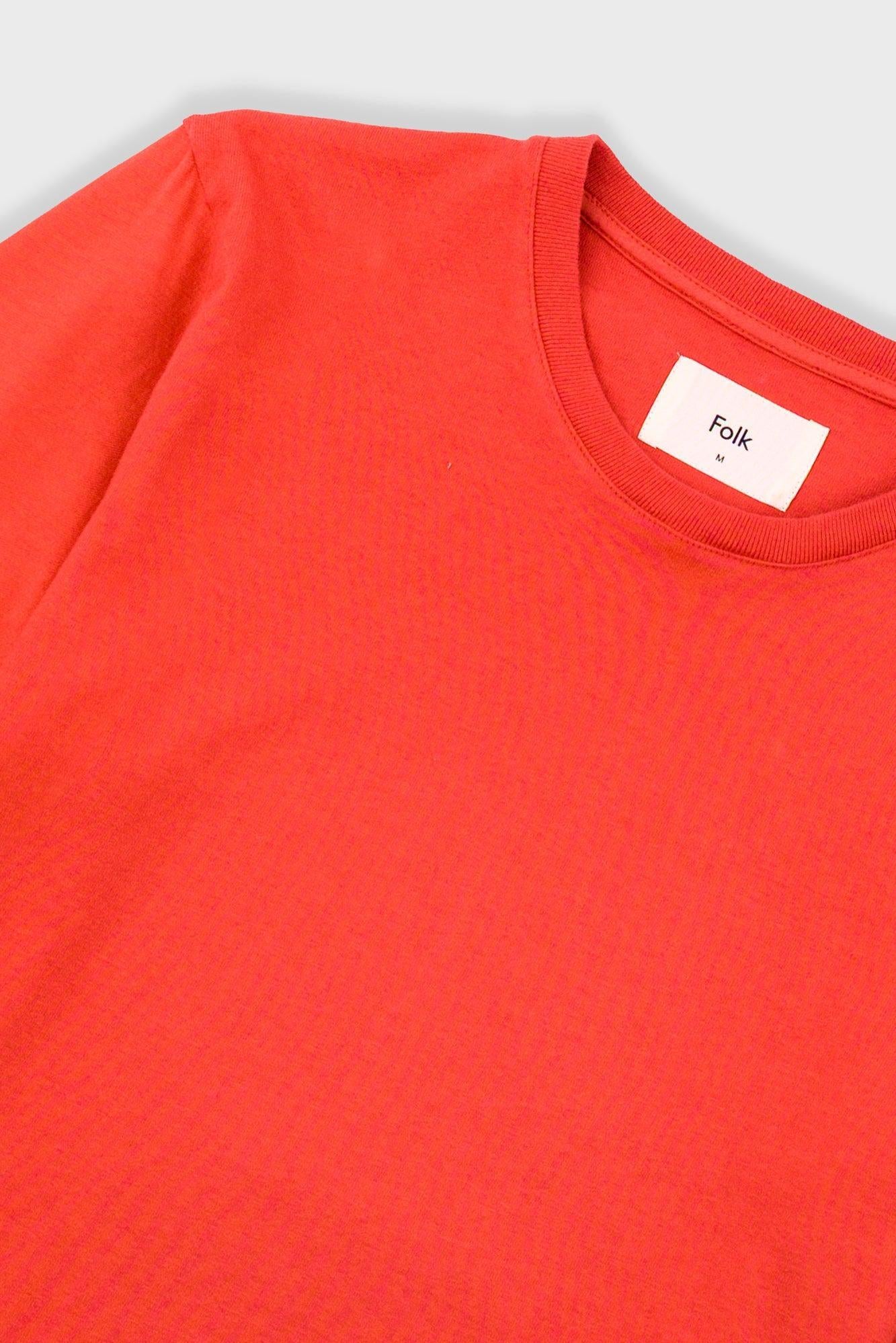 Contrast Sleeve T-Shirt - Crimson-Folk-W2 Store
