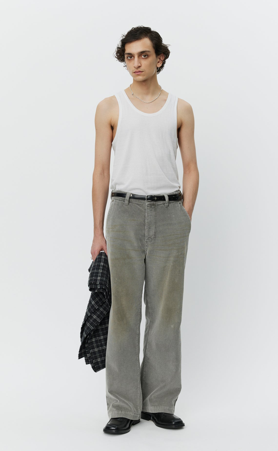 Cord Trousers - Stained Grey-mfpen-W2 Store