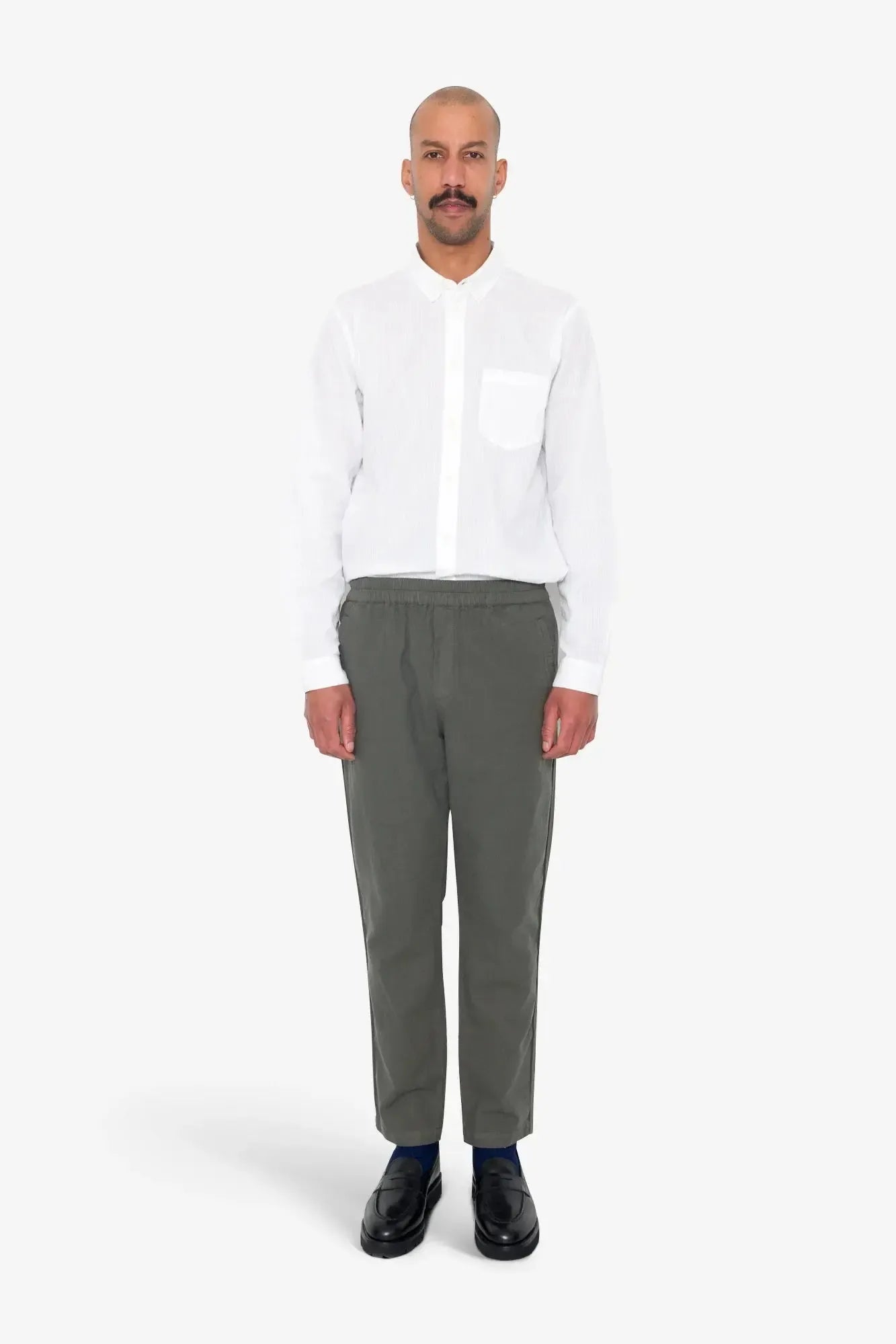 Cotton Linen Trouser - Dark Sage-Folk-W2 Store