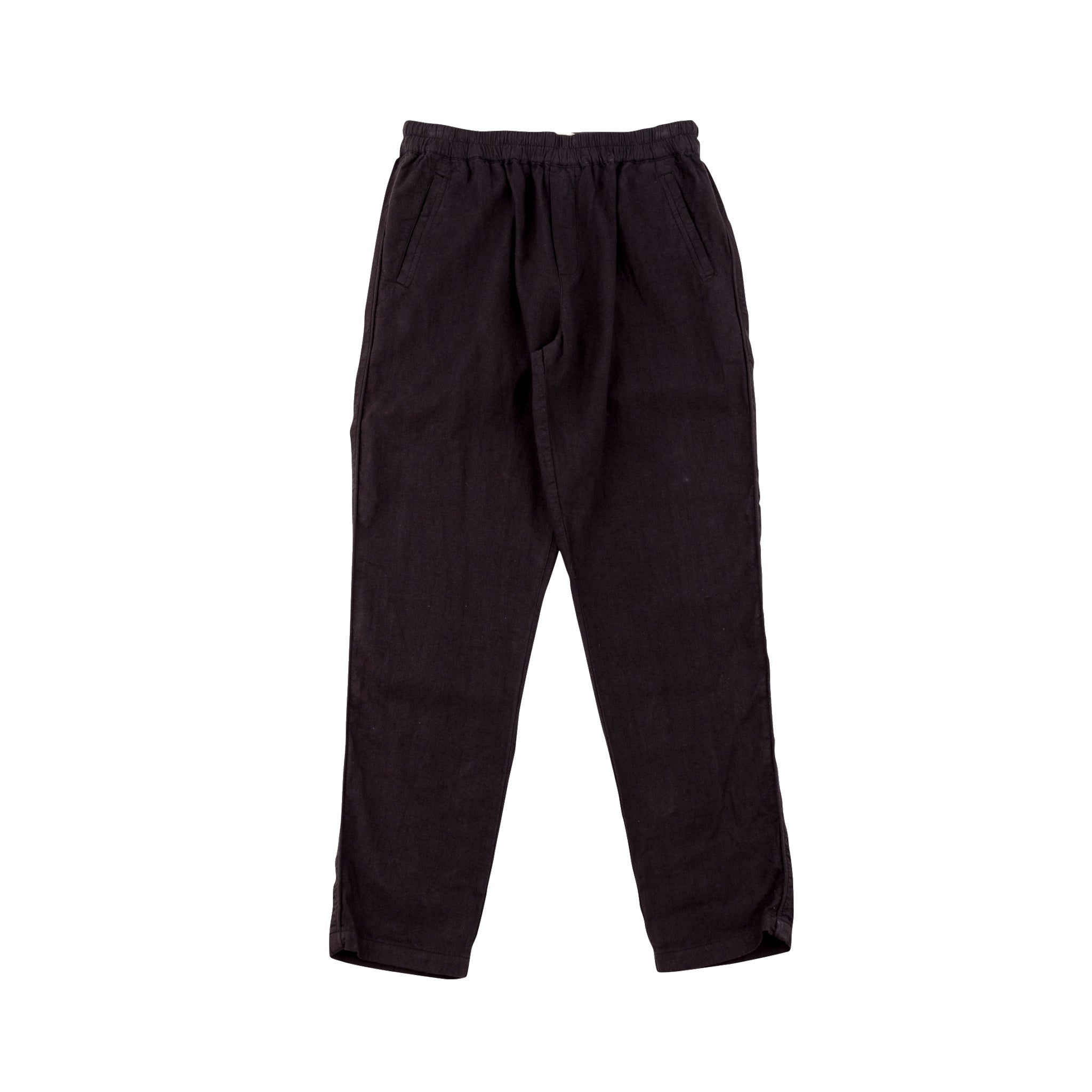 Cotton Linen Trouser - Soft Black-Folk-W2 Store