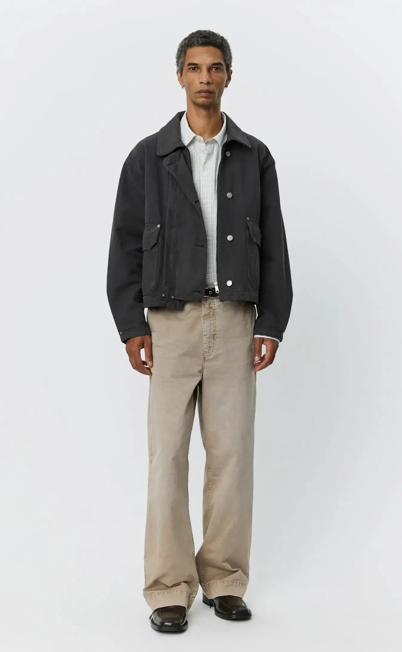 Courier Jacket - Washed Grey Canvas-mfpen-W2 Store