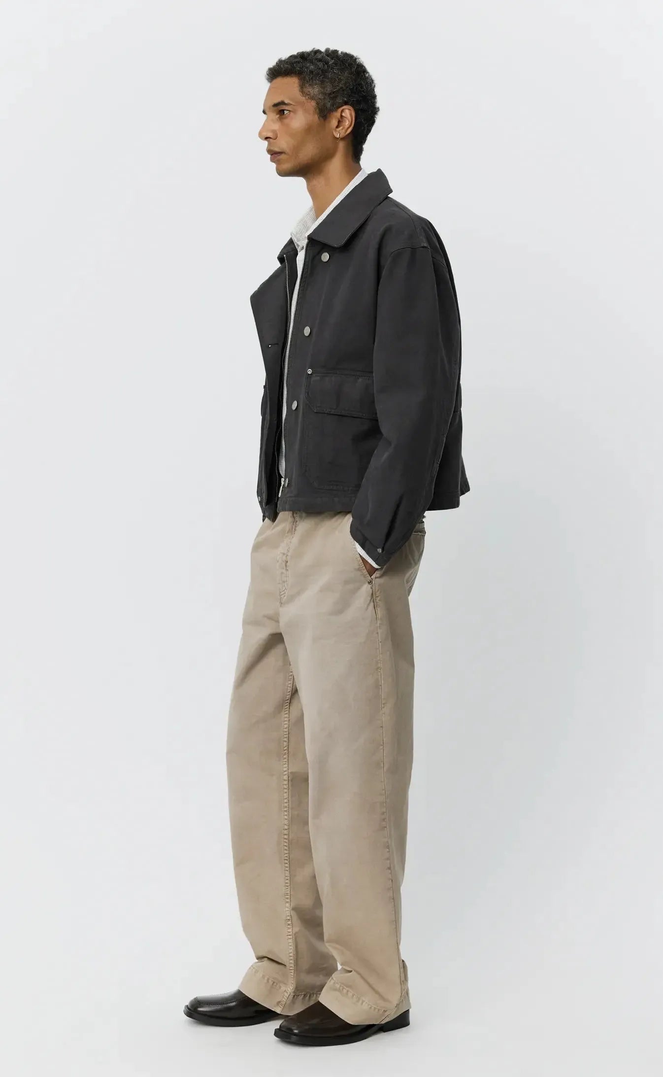 Courier Jacket - Washed Grey Canvas-mfpen-W2 Store