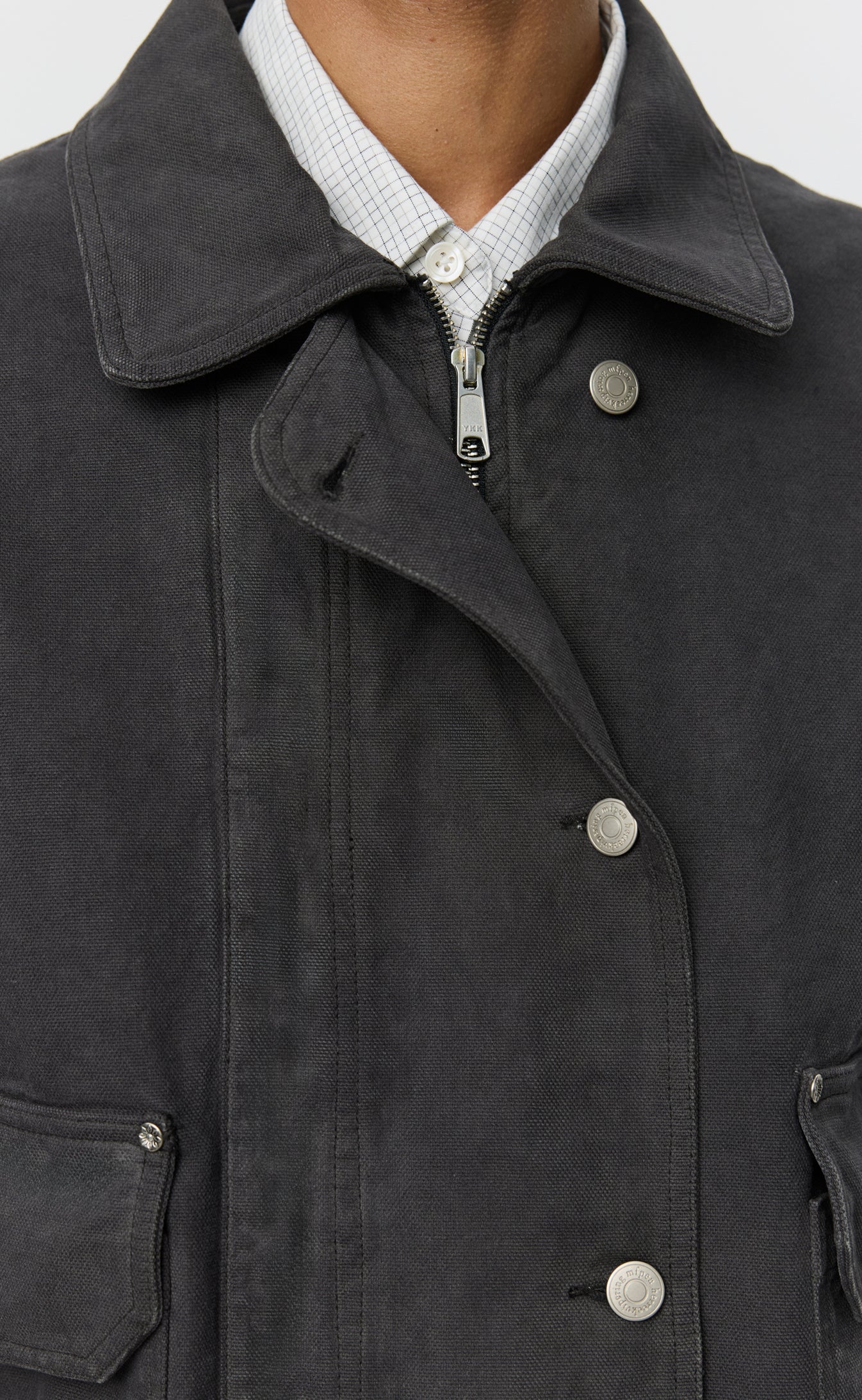 Courier Jacket - Washed Grey Canvas-mfpen-W2 Store