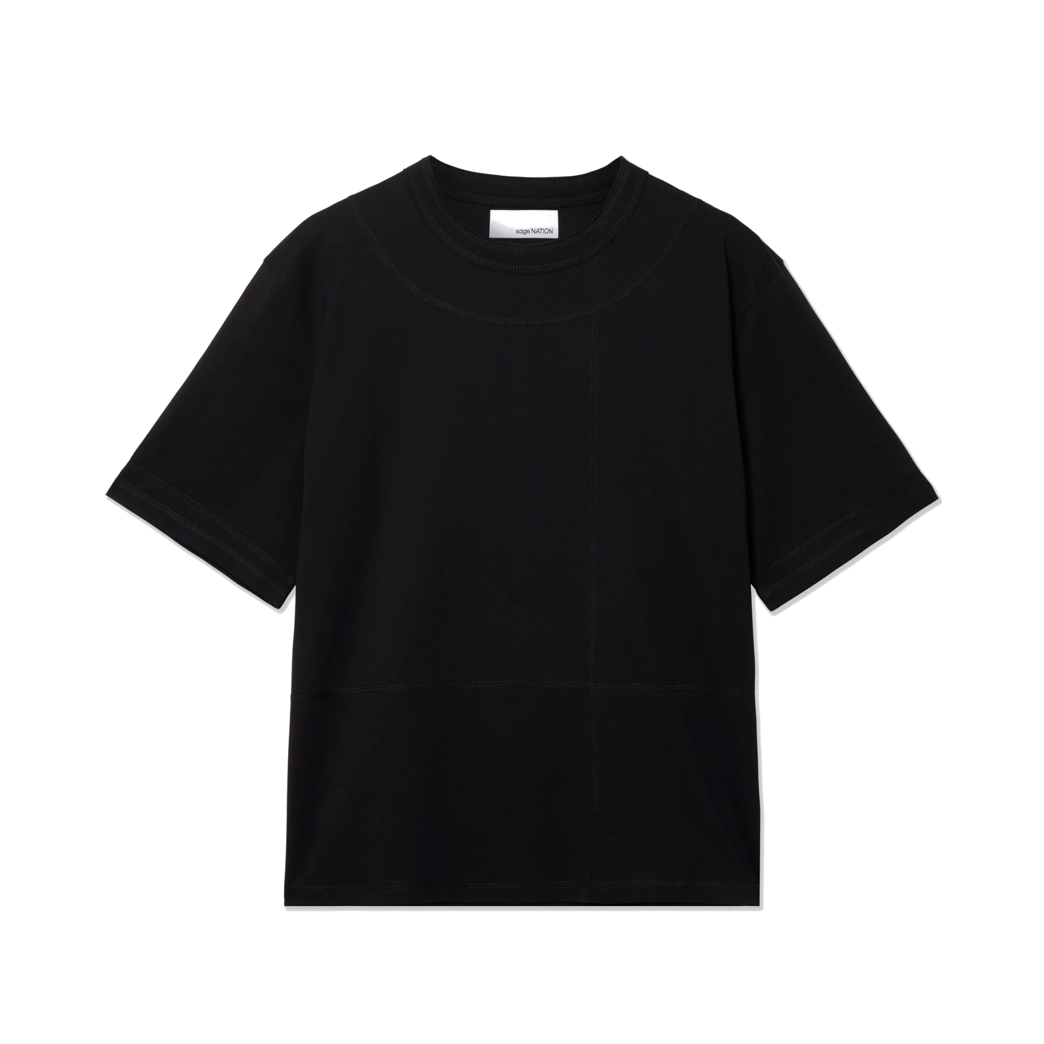 Cross Stitch T-Shirt - Black-Sage Nation-W2 Store