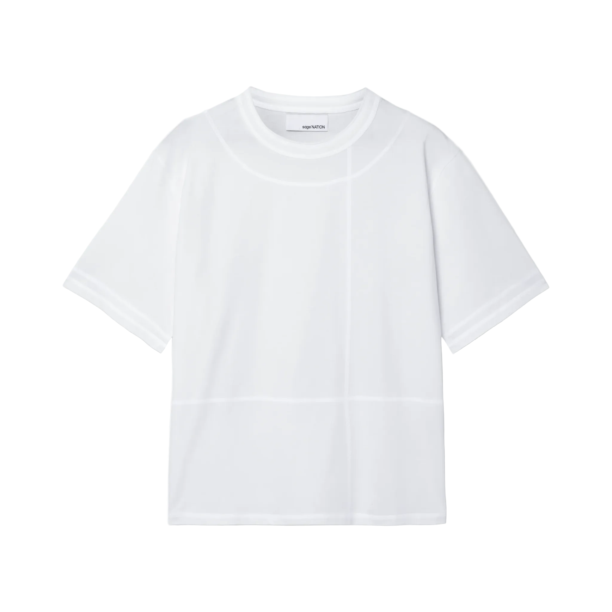 Cross Stitch T-Shirt - White-Sage Nation-W2 Store