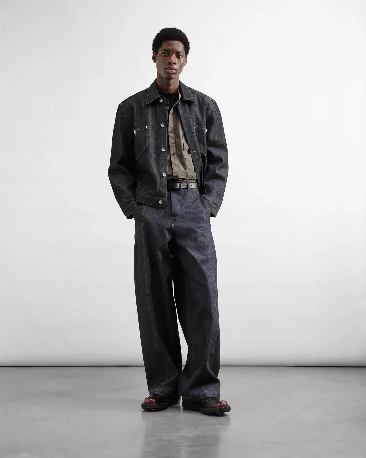 Displaced Seam Jean - Indigo-YMC-W2 Store