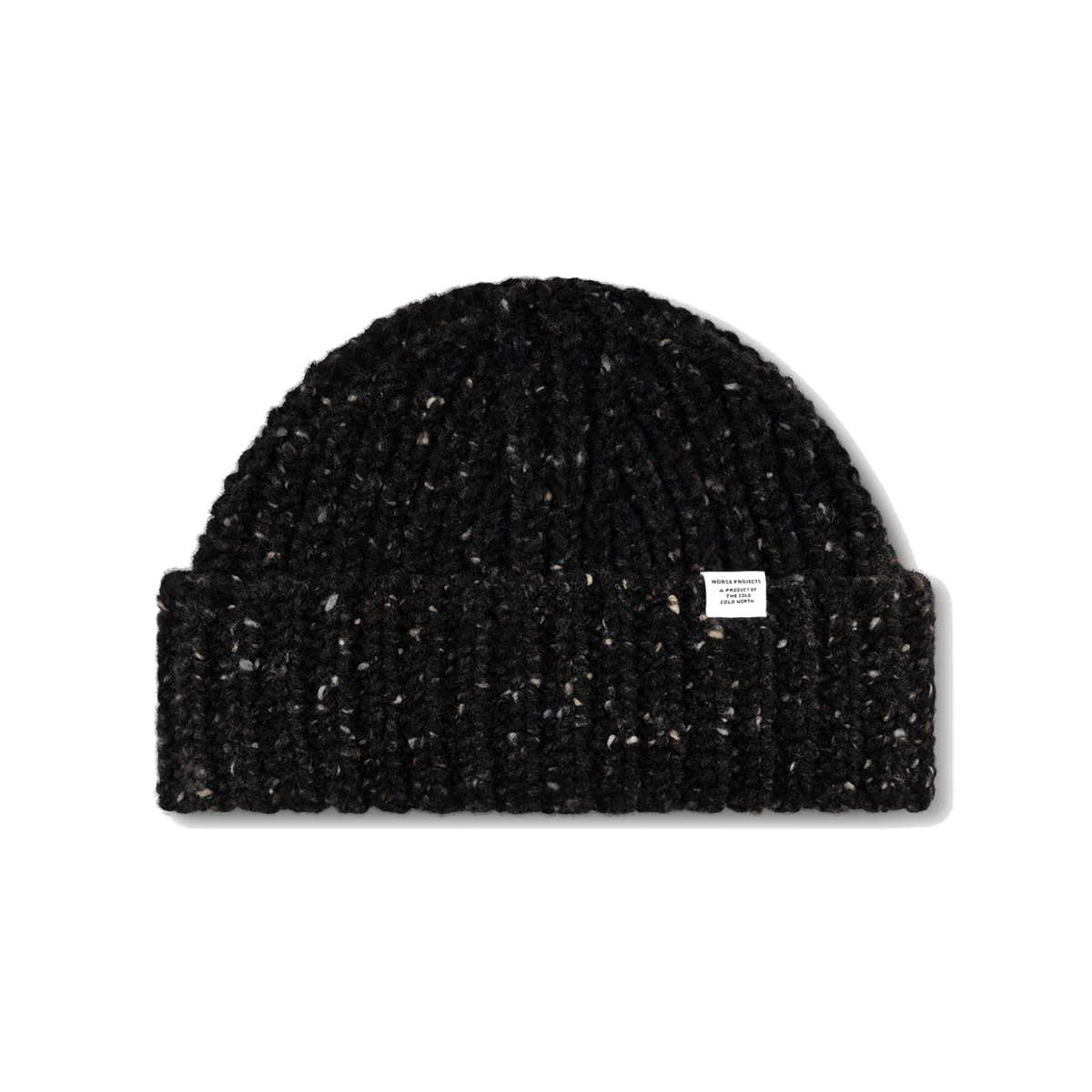 Donegal Wool Rib Beanie - Charcoal Melange-Norse Projects-W2 Store