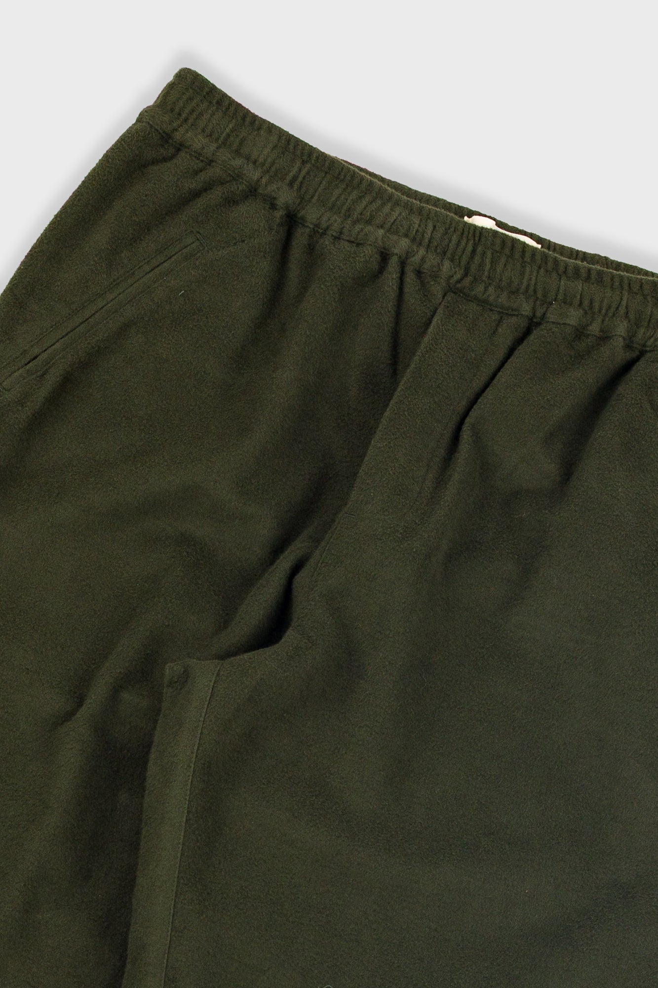 Drawcord Assembly Pant - Dark Olive Moleskin-Folk-W2 Store