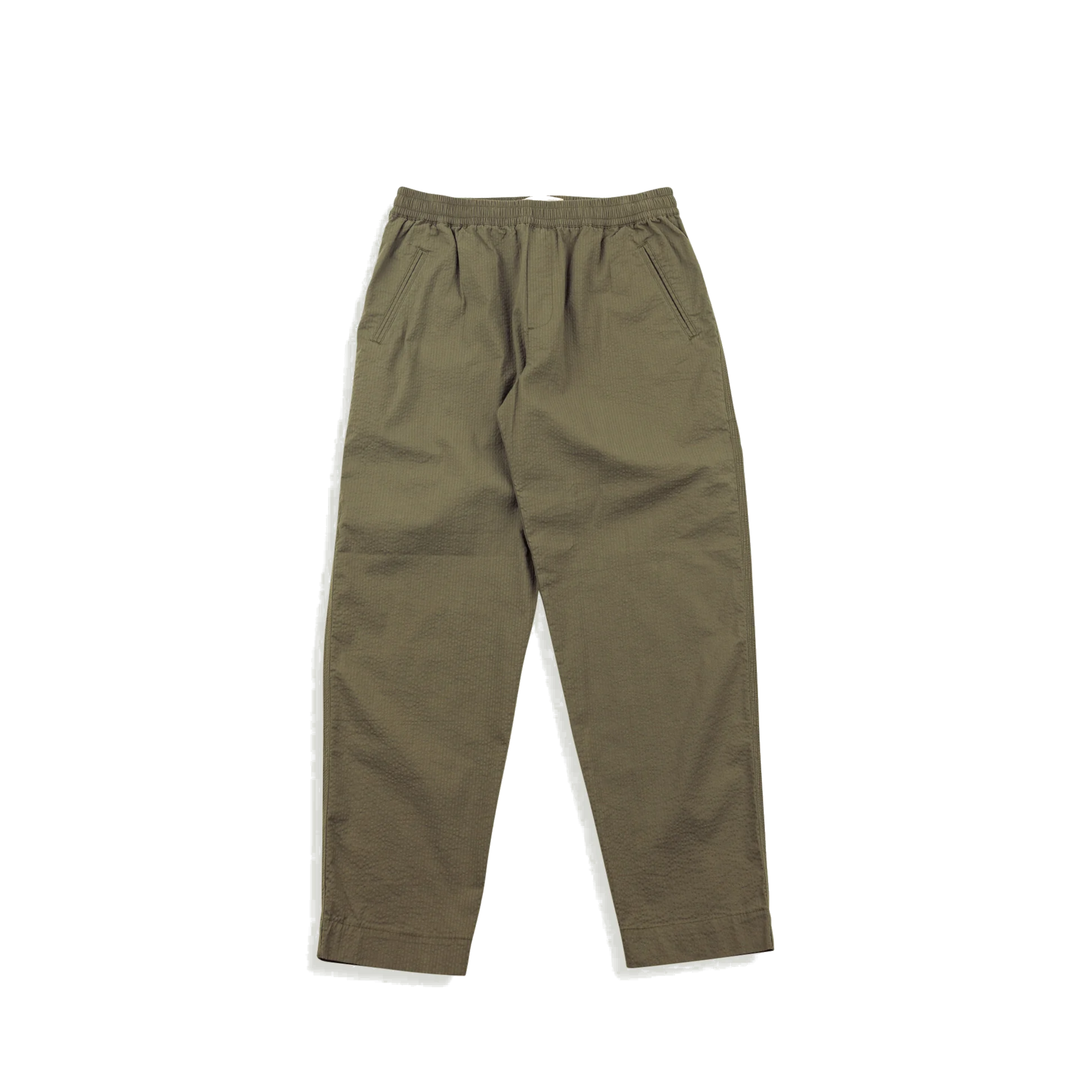 Drawcord Assembly Pant - Dark Olive Seersucker-Folk-W2 Store