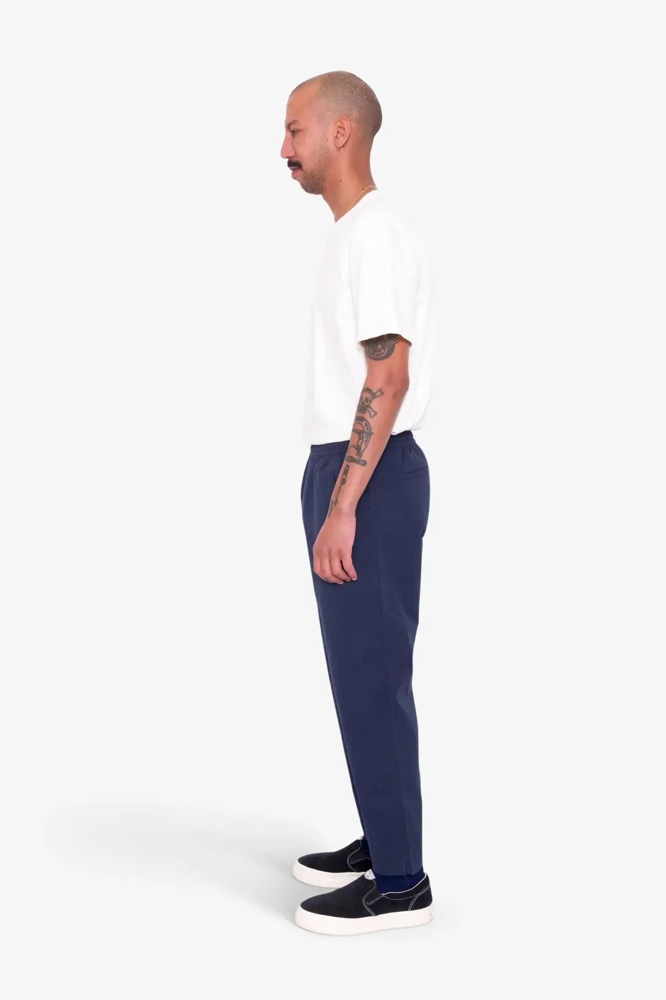 Drawcord Assembly Pant - Navy Seersucker-Folk-W2 Store