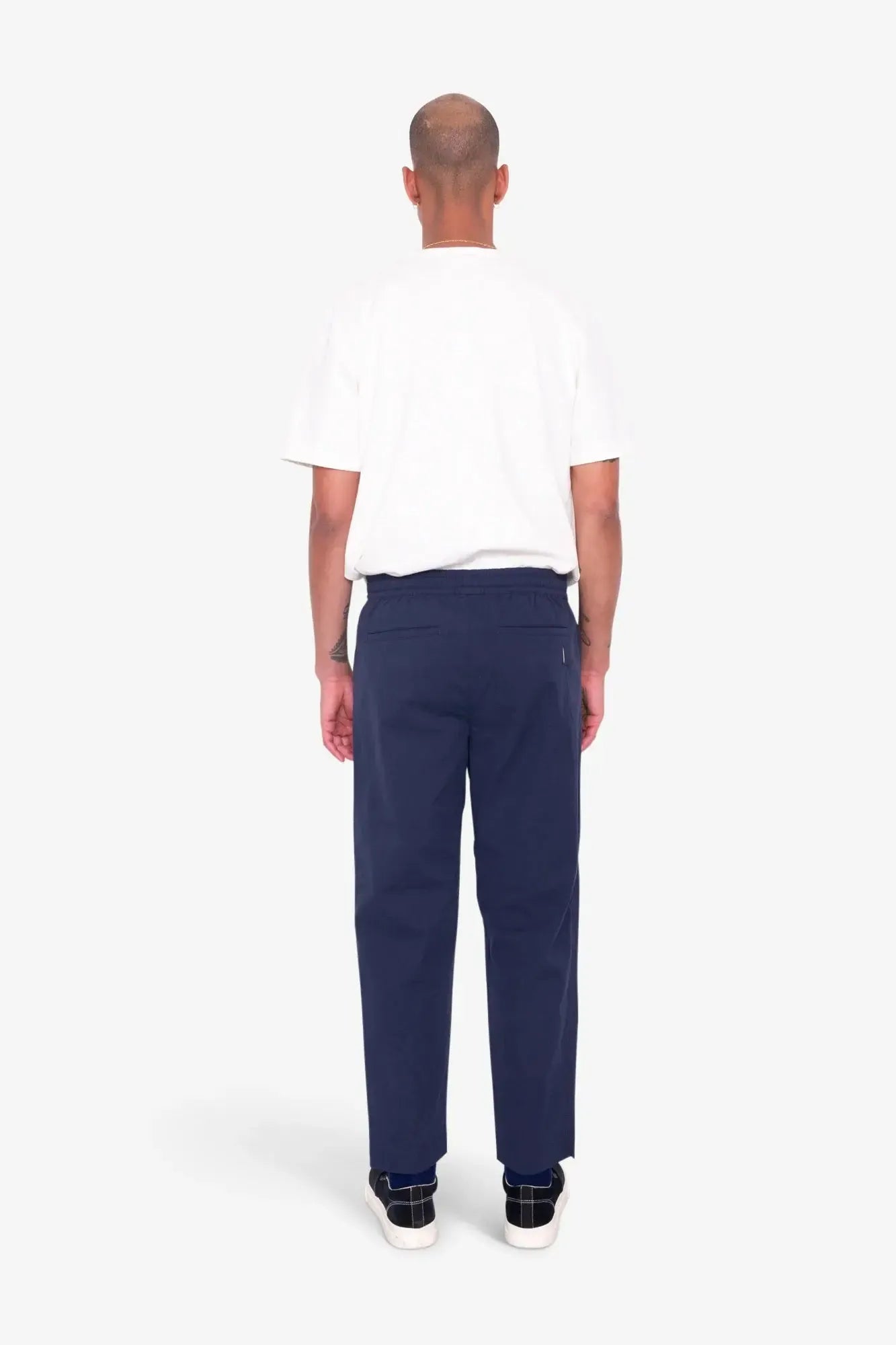 Drawcord Assembly Pant - Navy Seersucker-Folk-W2 Store