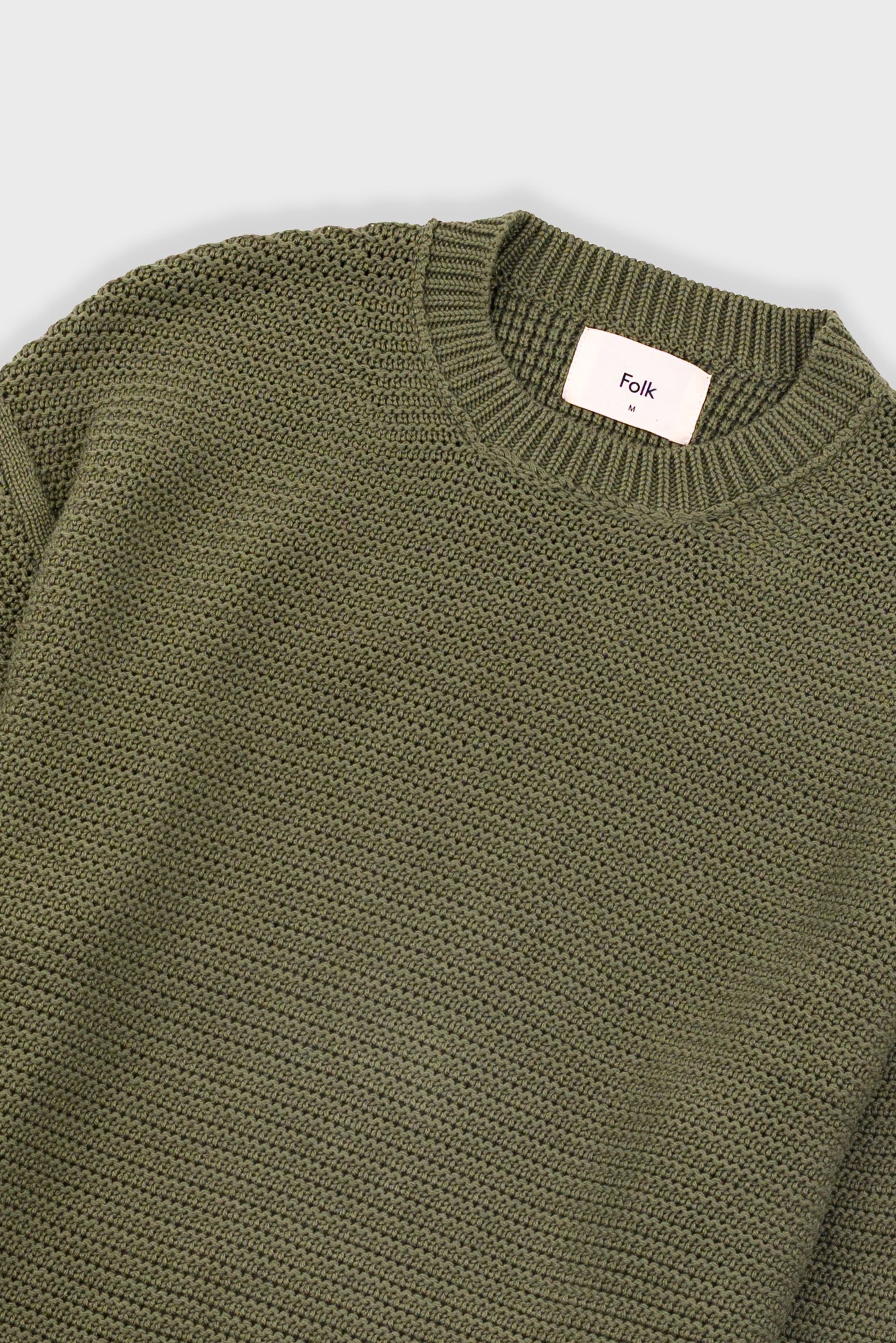 Drop Shoulder Crew - Olive-Folk-W2 Store