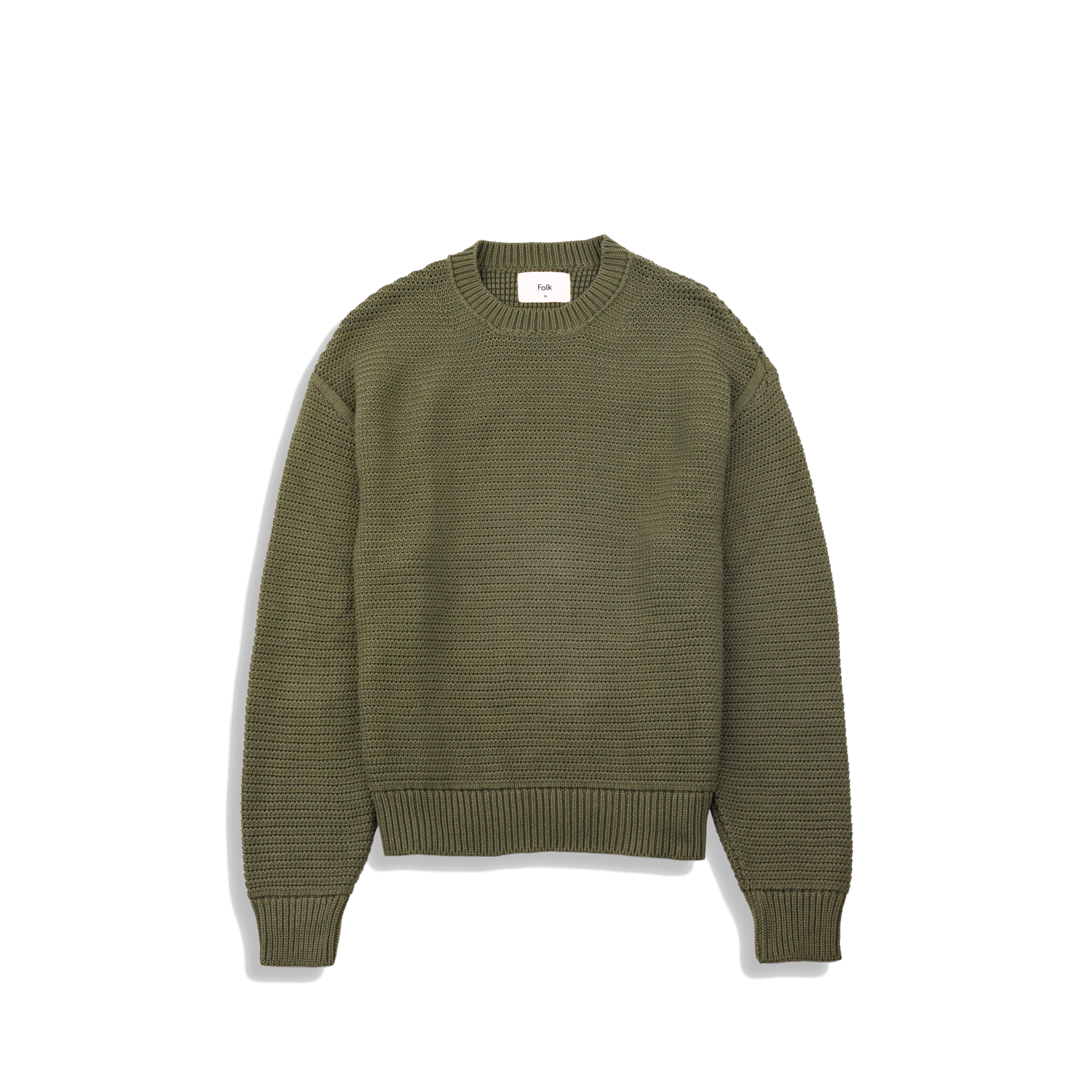 Drop Shoulder Crew - Olive-Folk-W2 Store