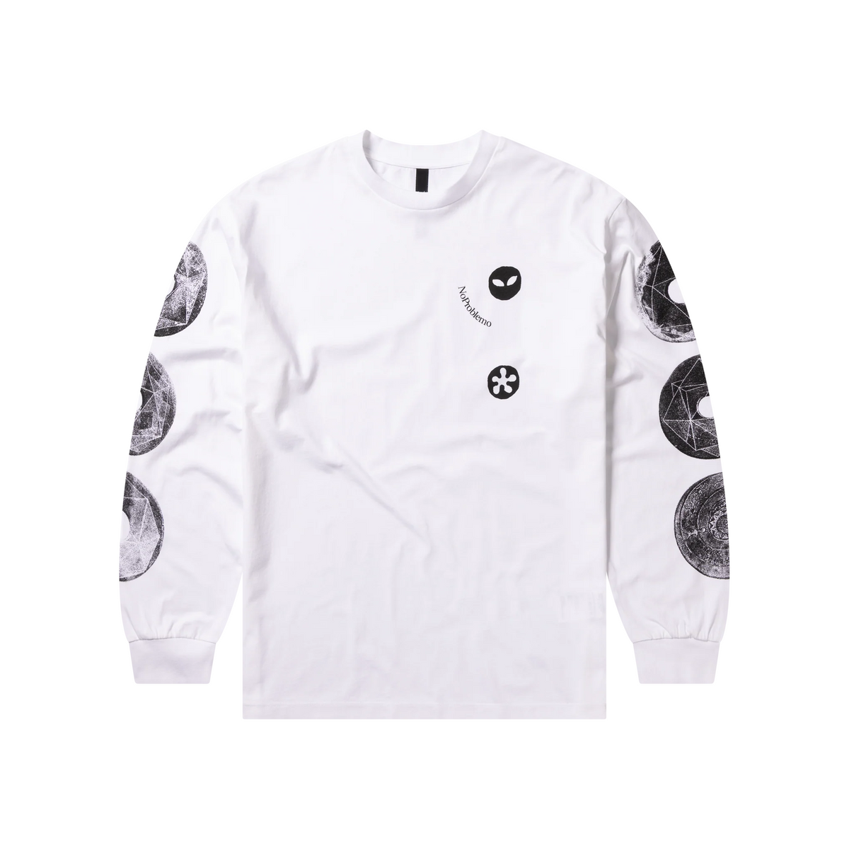 Dropa Long Sleeve T-Shirt - White-No Problemo-W2 Store