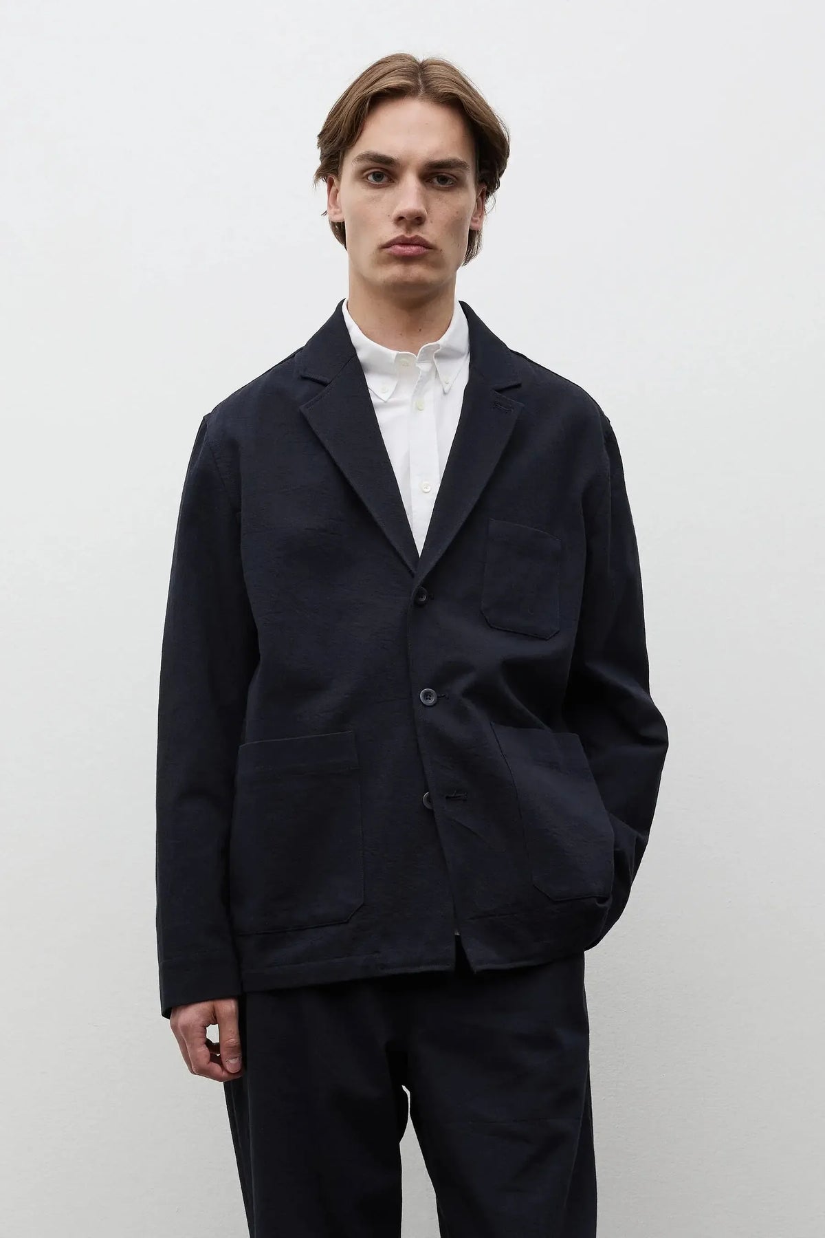 Dyvig Cotton Wool Twill Sports Blazer - Dark Navy-Norse Projects-W2 Store