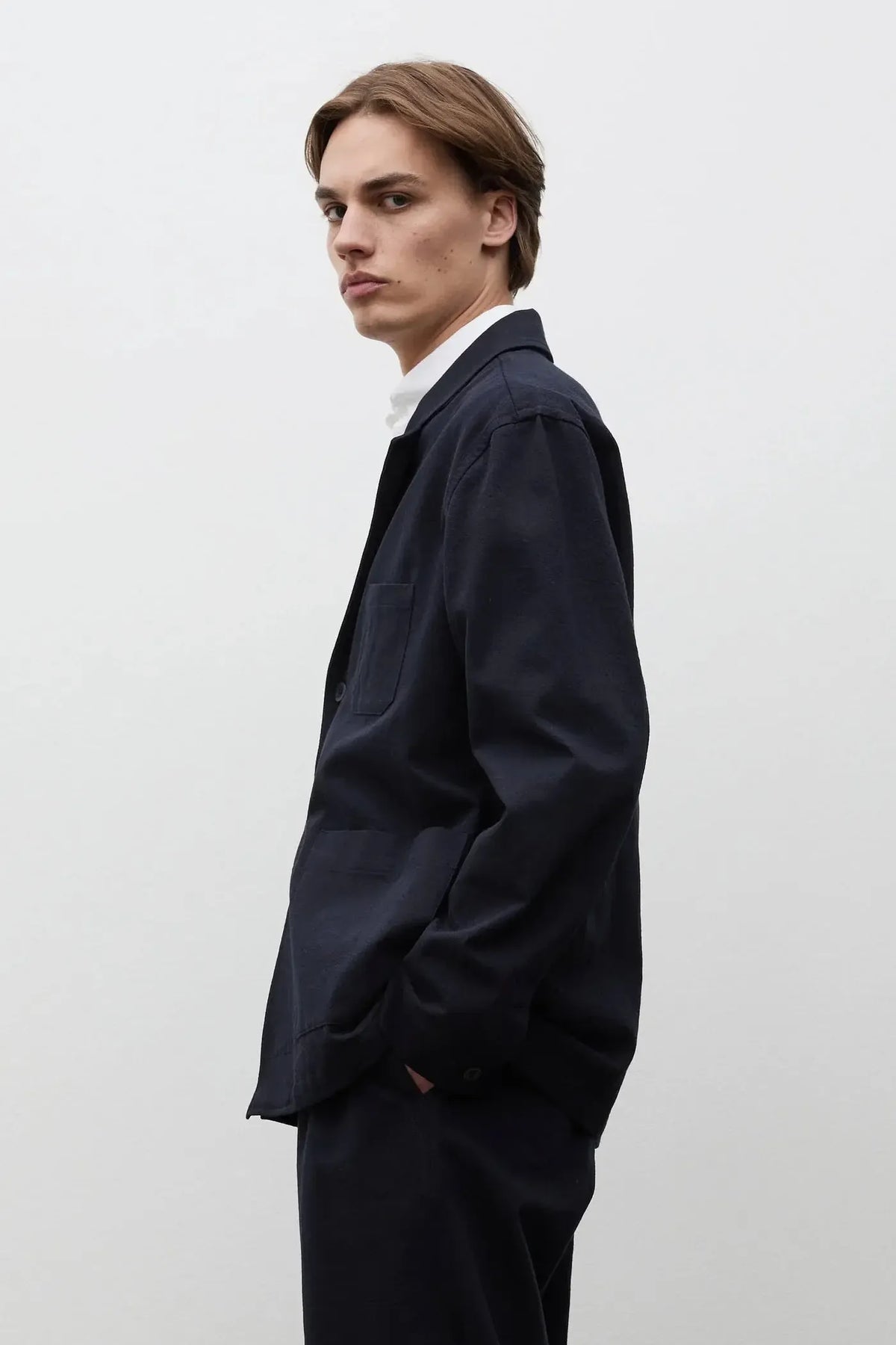 Dyvig Cotton Wool Twill Sports Blazer - Dark Navy-Norse Projects-W2 Store