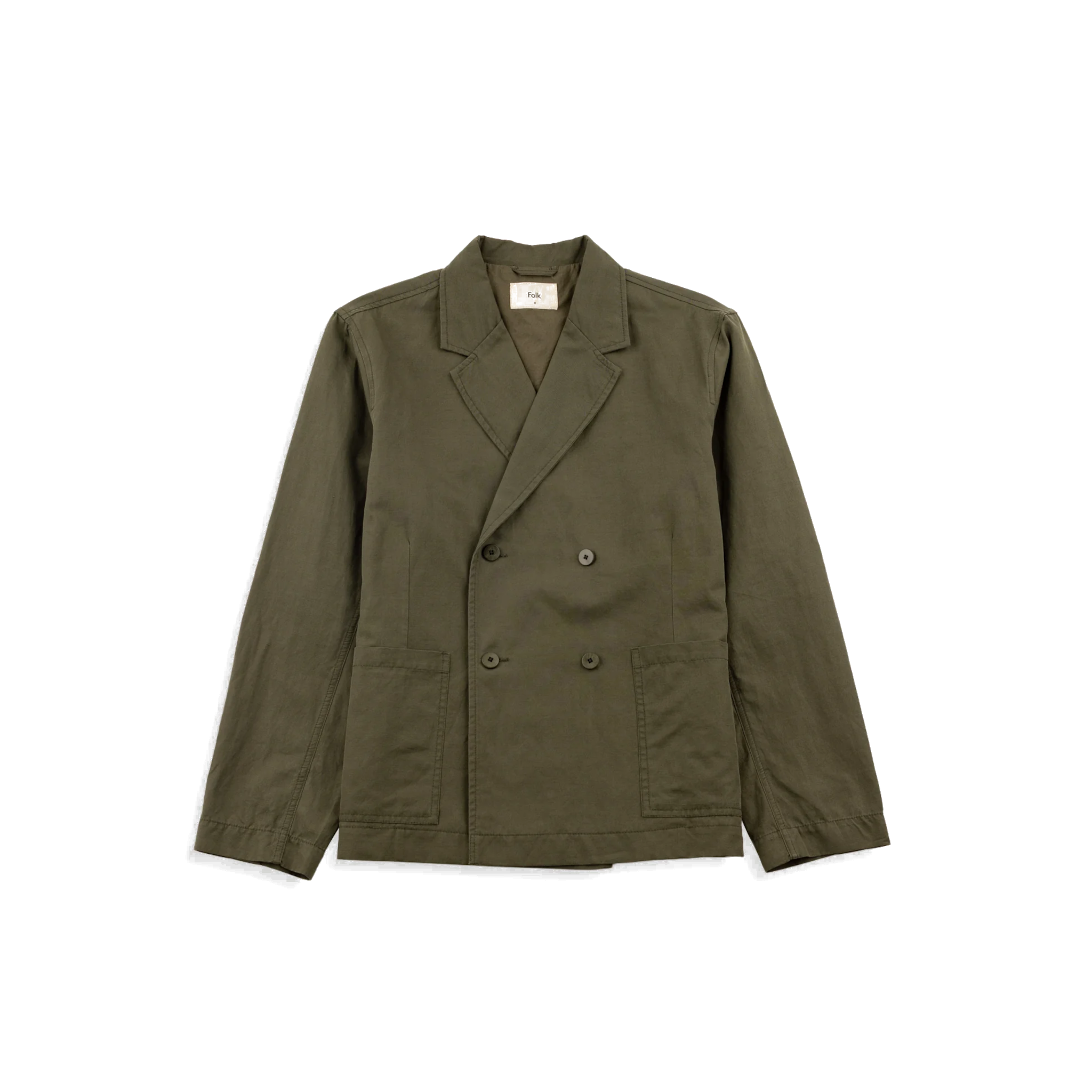 Easy Fit Blazer - Dark Olive Slub Linen-Folk-W2 Store