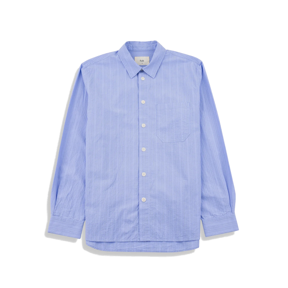 Easy Fit Shirt - Blue Fine Stripe-Folk-W2 Store