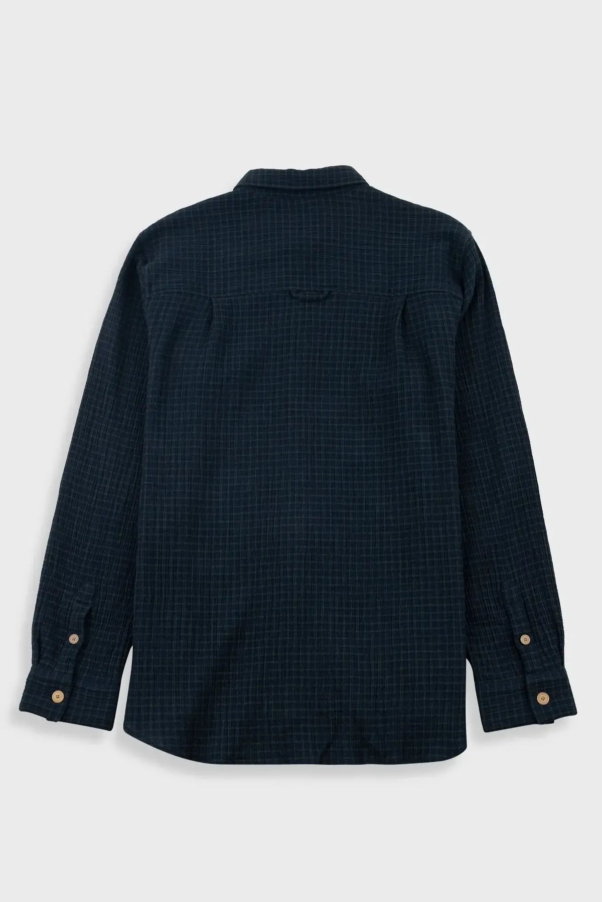 Easy Fit Shirt - Navy Crinkle Check-Folk-W2 Store