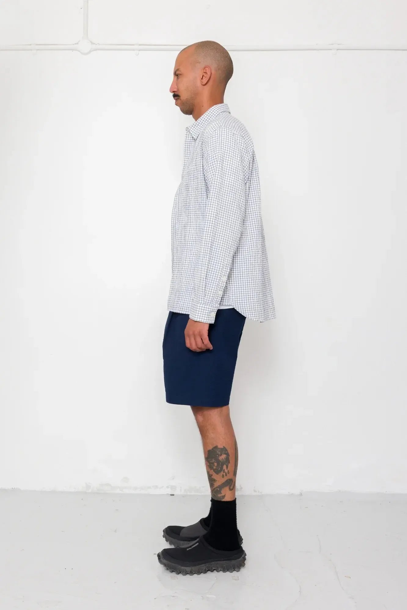 Easy Fit Shirt - Soft Blue Mini Check-Folk-W2 Store