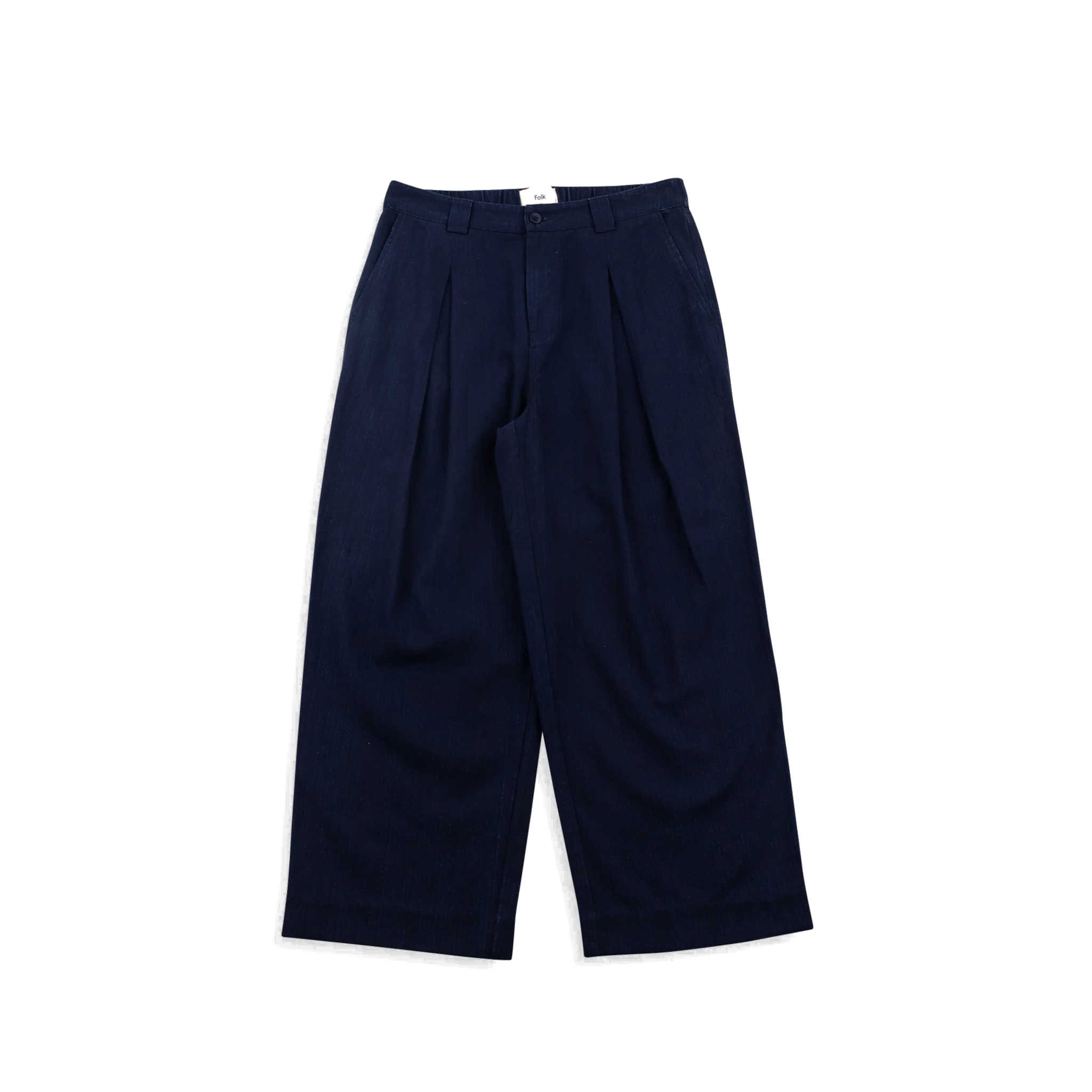 Easy Fit Trouser - Deep Indigo Herringbone-Folk-W2 Store