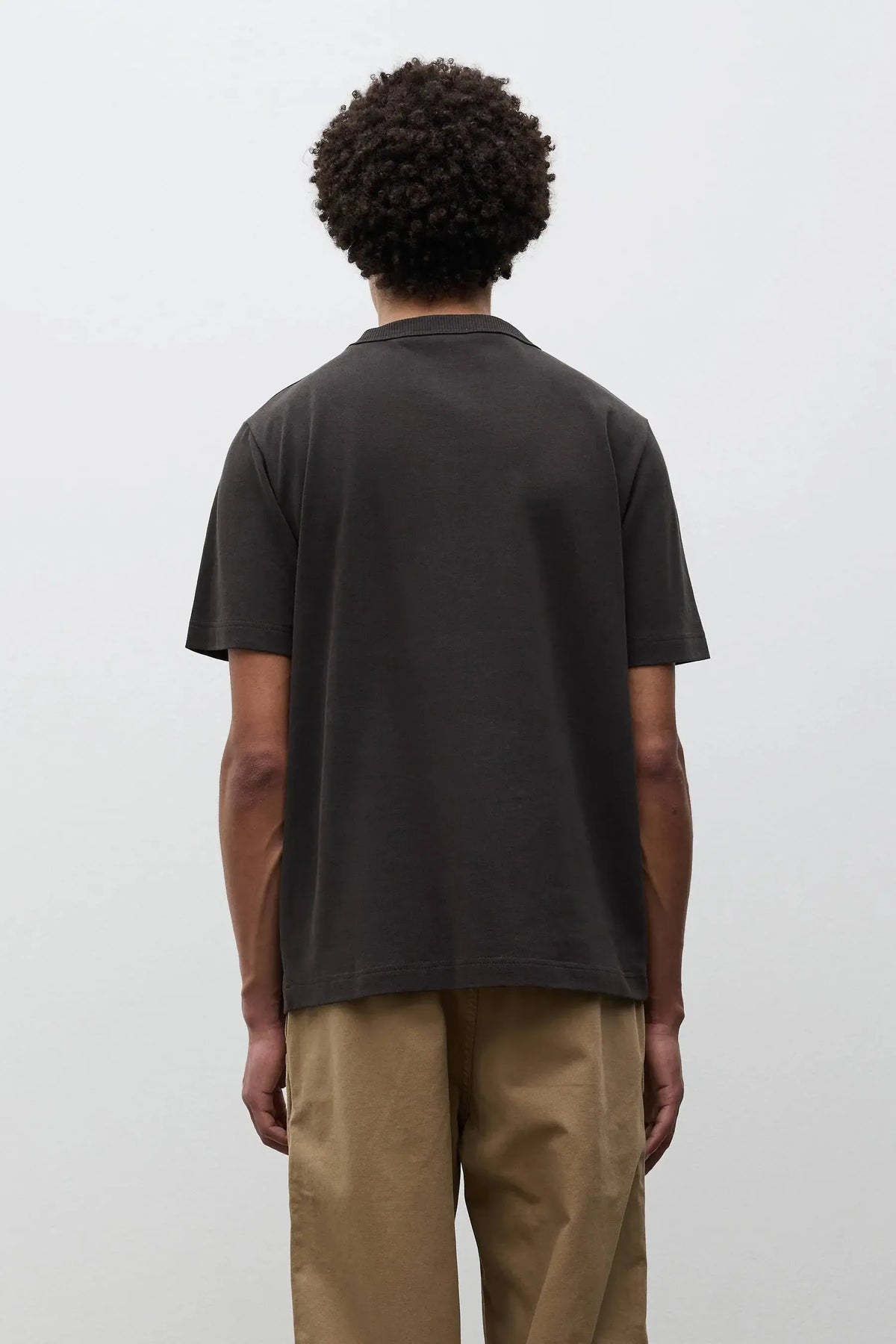 Elmelunde Organic Dry Cotton Crossword T-shirt - Black-Norse Projects-W2 Store