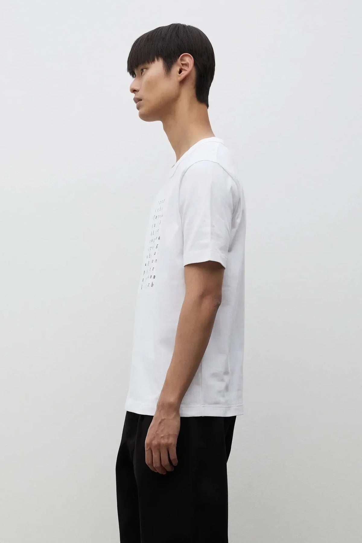 Elmelunde Organic Dry Cotton Crossword T-shirt - White-Norse Projects-W2 Store