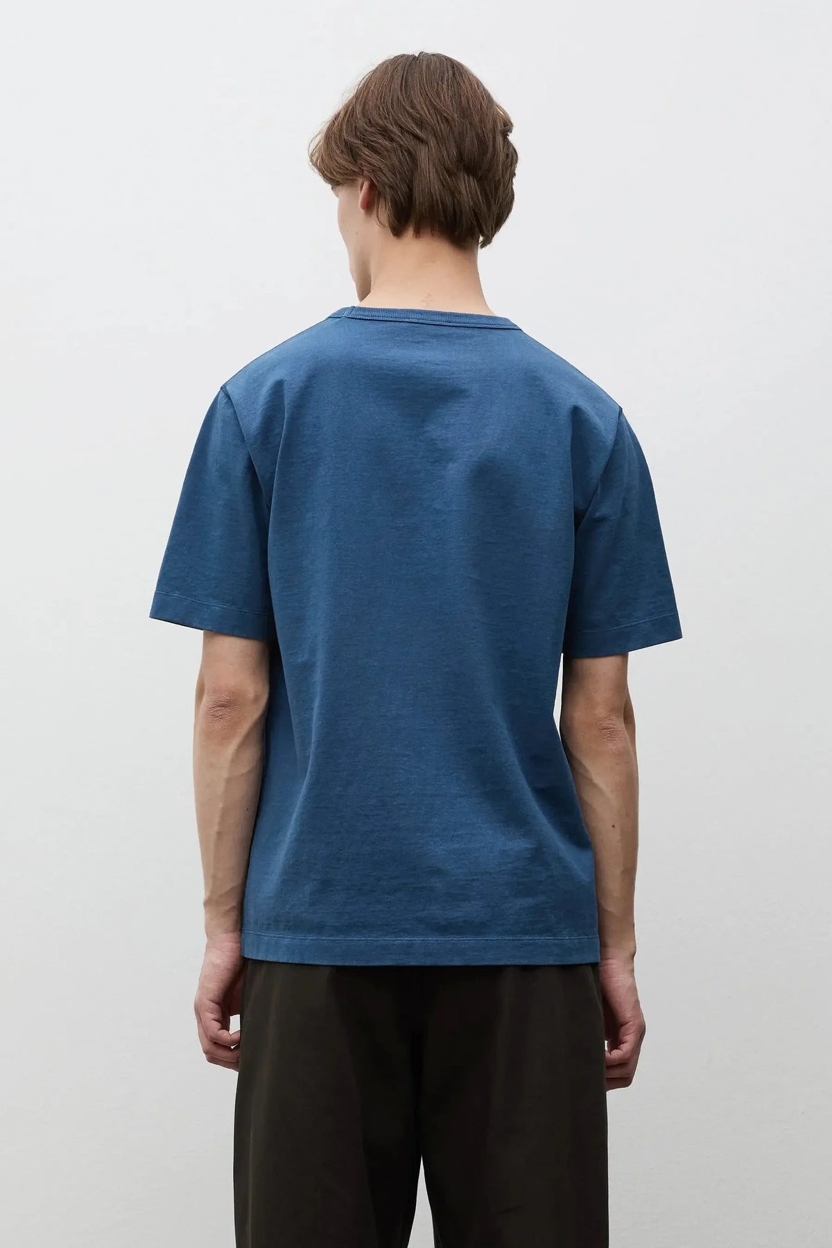 Elmelunde Soft Compact Cotton T-shirt - Dark Blue-Norse Projects-W2 Store