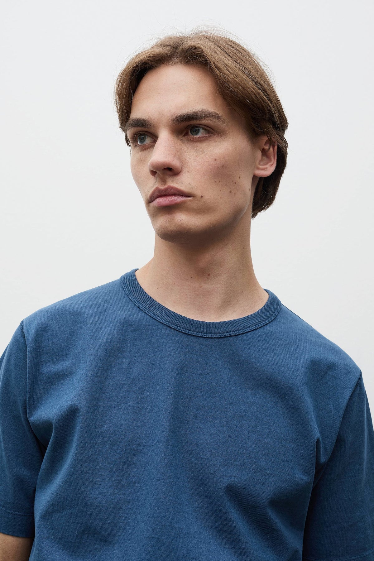 Elmelunde Soft Compact Cotton T-shirt - Dark Blue-Norse Projects-W2 Store