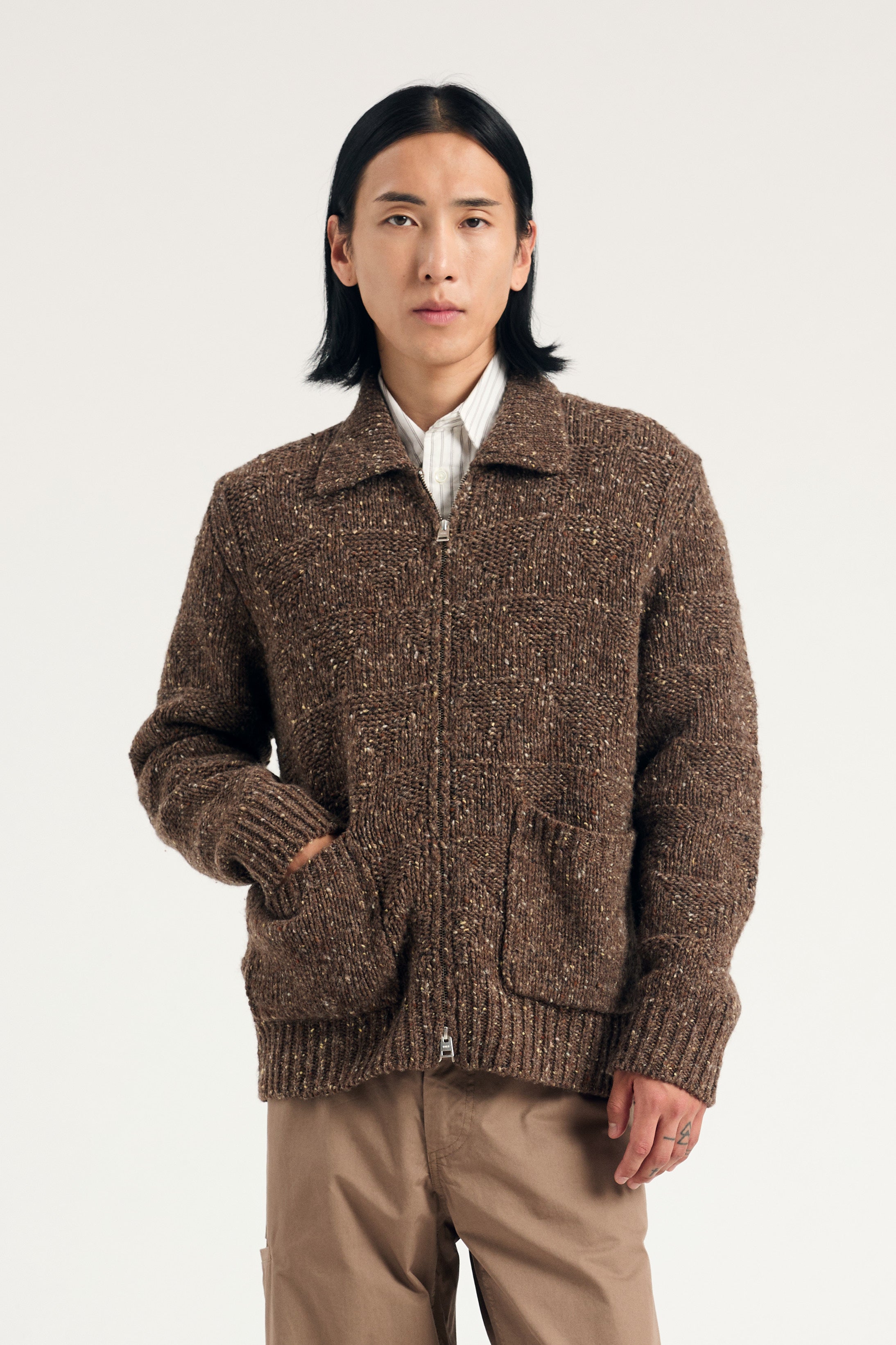 Erik Donegal Diamond Jacket - Seal Brown-Norse Projects-W2 Store