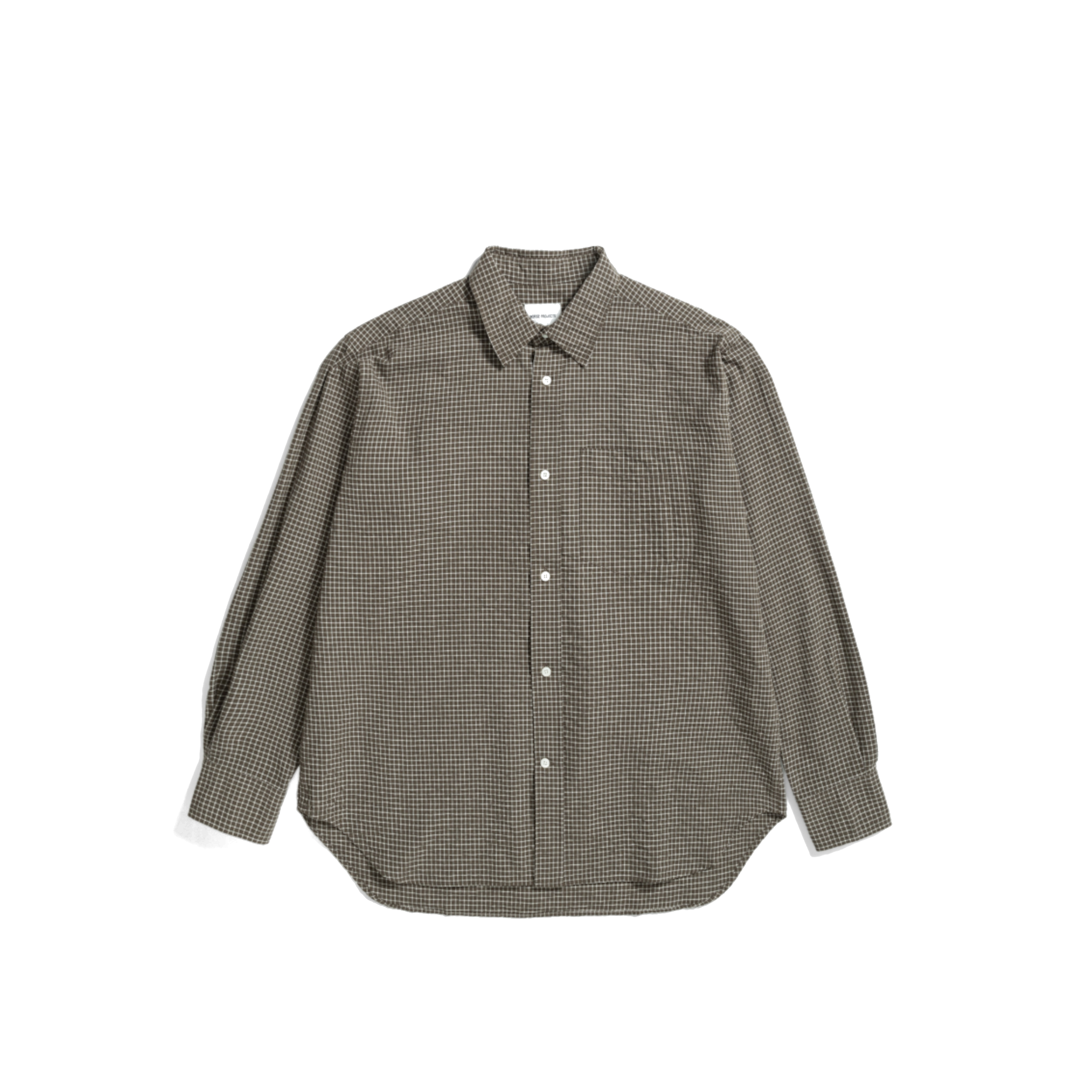 Espevik Check Oversized Shirt - Taupe-Norse Projects-W2 Store