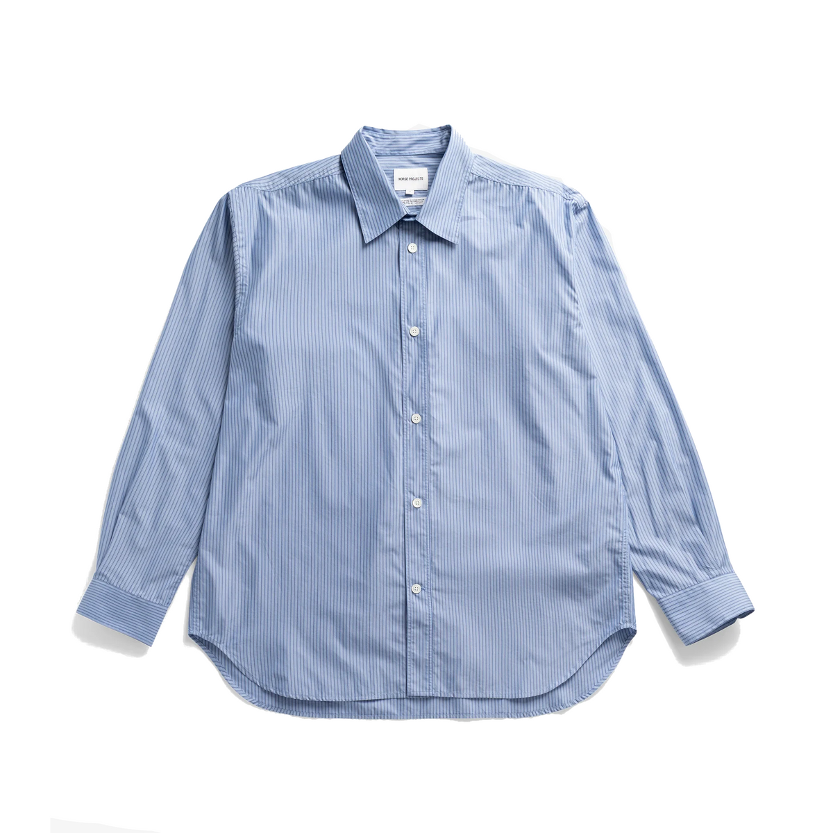Espevik Fine Cotton Poplin Oversize Shirt - Cerulean-Norse Projects-W2 Store